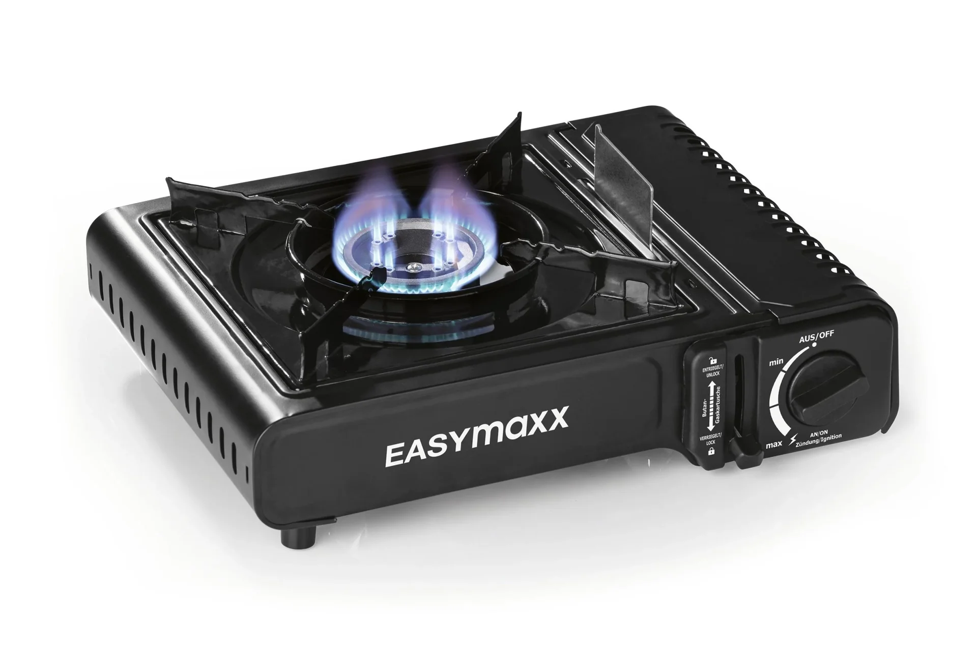 Gaskocher, tragbar 2100 Watt - schwarz - 2