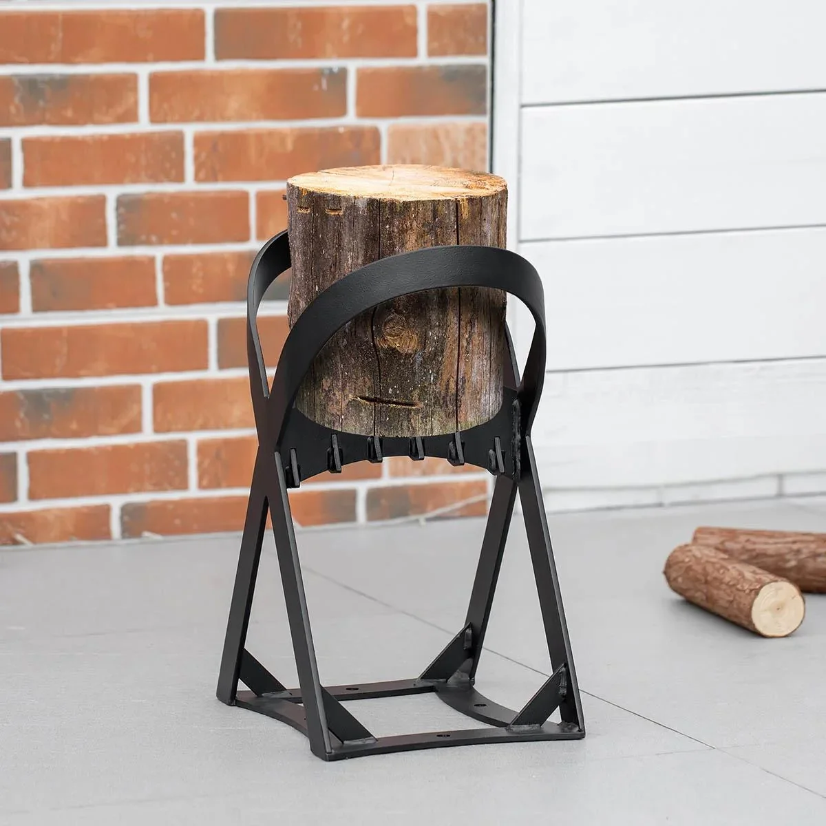 Holzspalter - Kohlenstoffstahl - Schwarz - 24,4 x 20,8 x 37,4 cm - 1