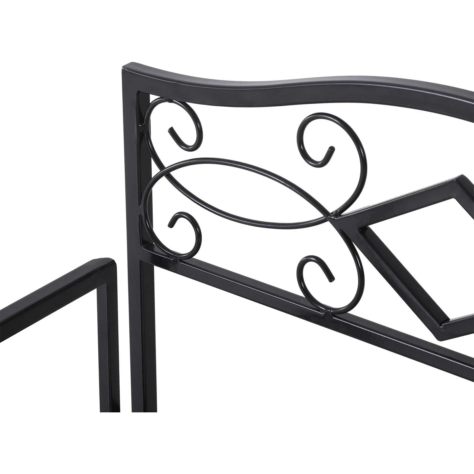 Standregal Bücherregal Lagerregal Pflanzregal Schuhregal faltbar Metall Schwarz 48 x 28 x 101,5 cm - 0