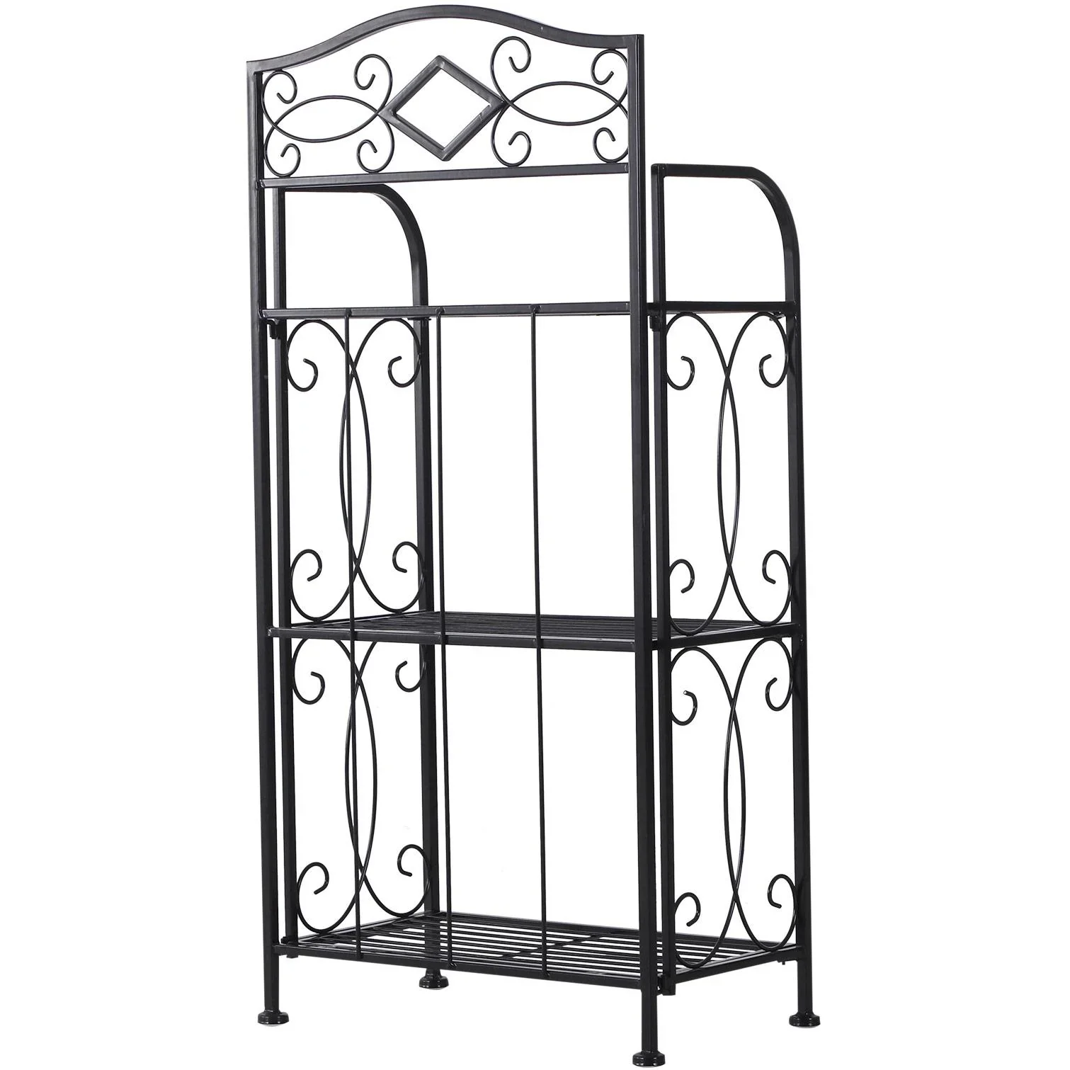 Standregal Bücherregal Lagerregal Pflanzregal Schuhregal faltbar Metall Schwarz 48 x 28 x 101,5 cm - 1