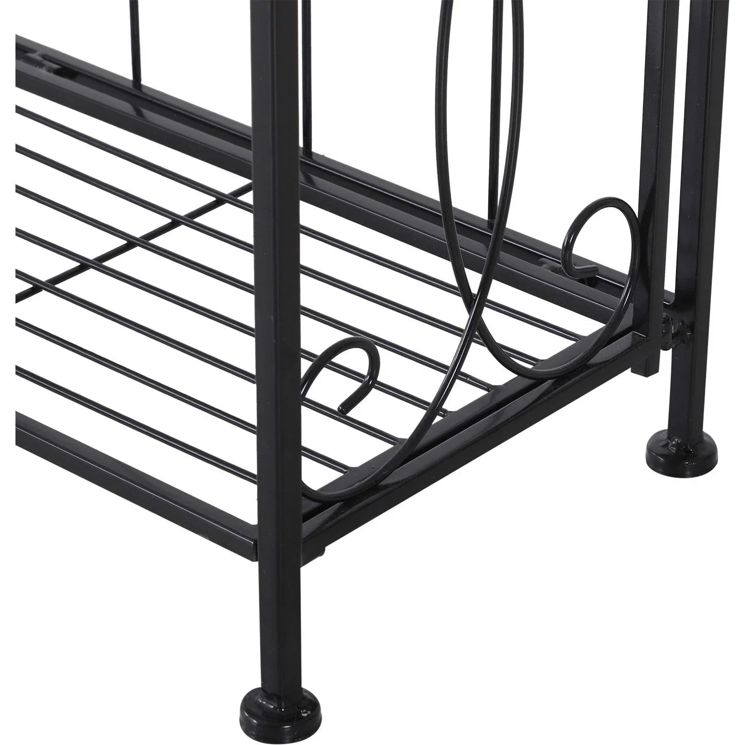 Standregal Bücherregal Lagerregal Pflanzregal Schuhregal faltbar Metall Schwarz 48 x 28 x 101,5 cm - 4