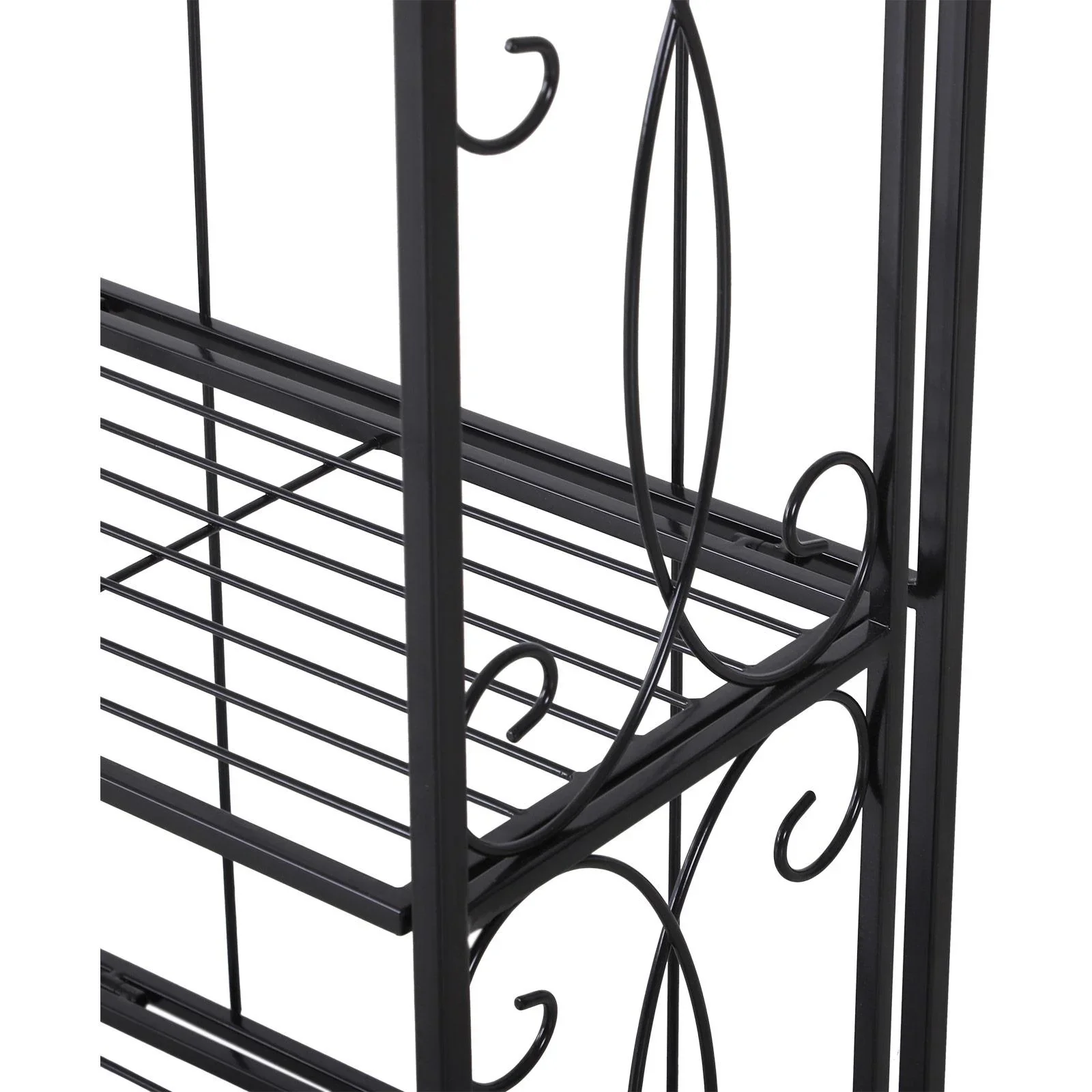 Standregal Bücherregal Lagerregal Pflanzregal Schuhregal faltbar Metall Schwarz 48 x 28 x 101,5 cm - 5