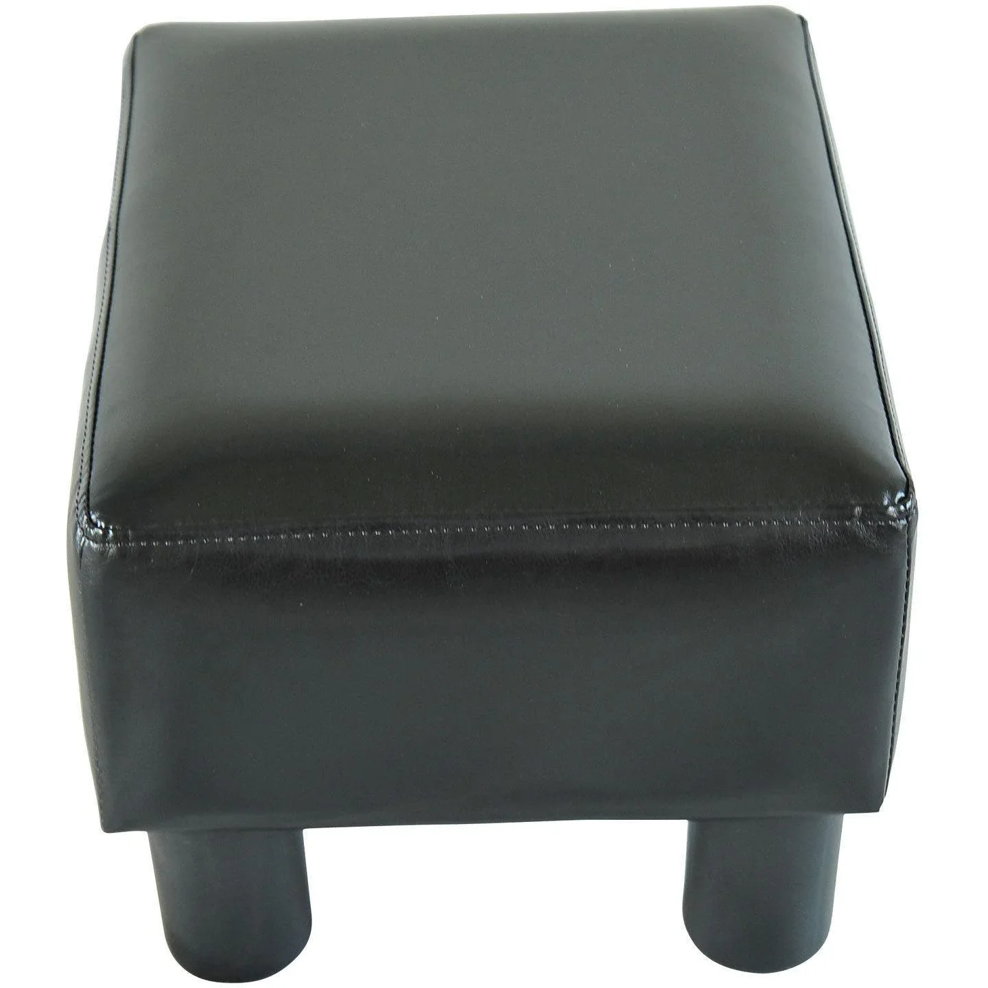 Fußhocker Sitzbank aus Kunstleder schwarz - 1