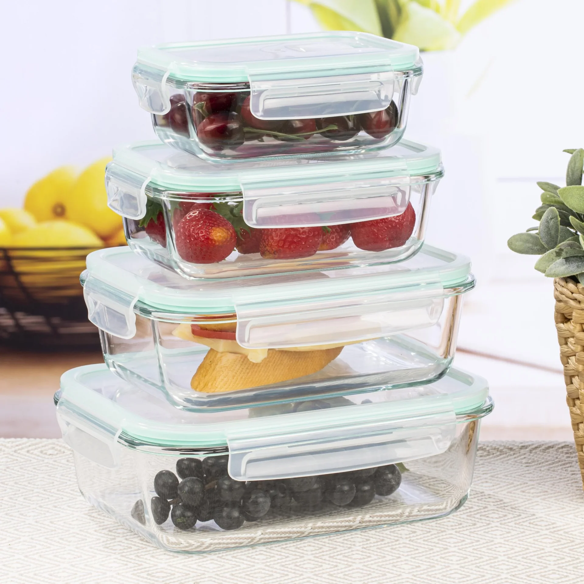 Vorratsdosen, Glas, 4er-Set - 1