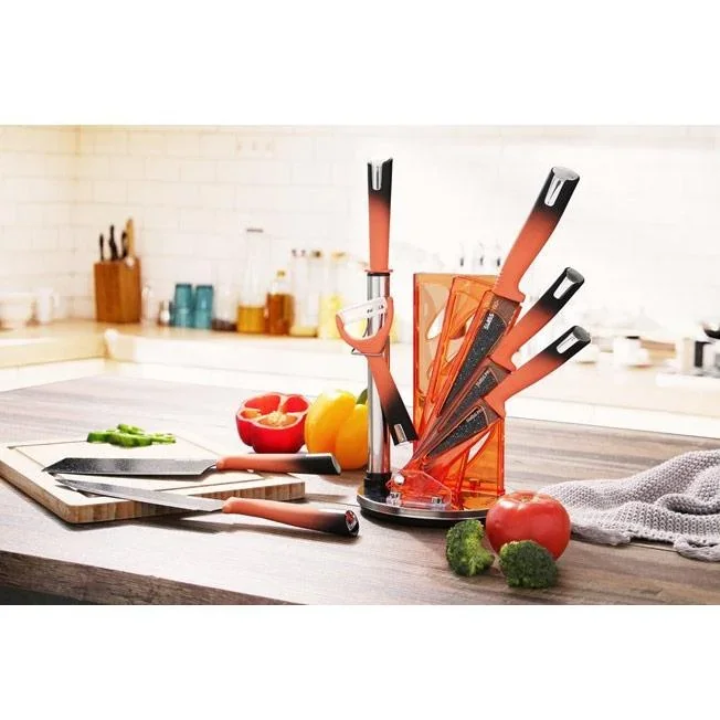 Küchenmesserset -mit Standard- 8-teilig -Orange - 0