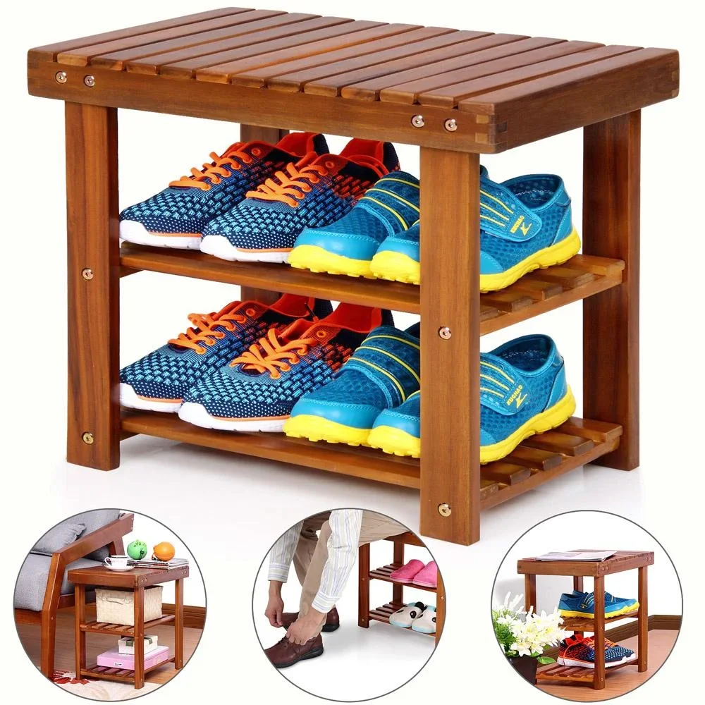 2in1 - Akazienholz-Schuhregal e - 5