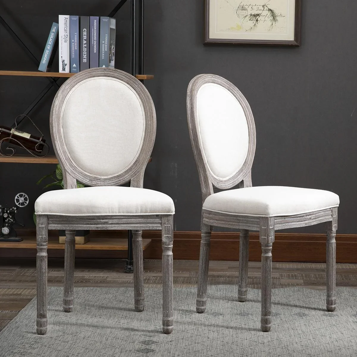 Esszimmerstuhl im 2er Set elfenbeinweiß - 2