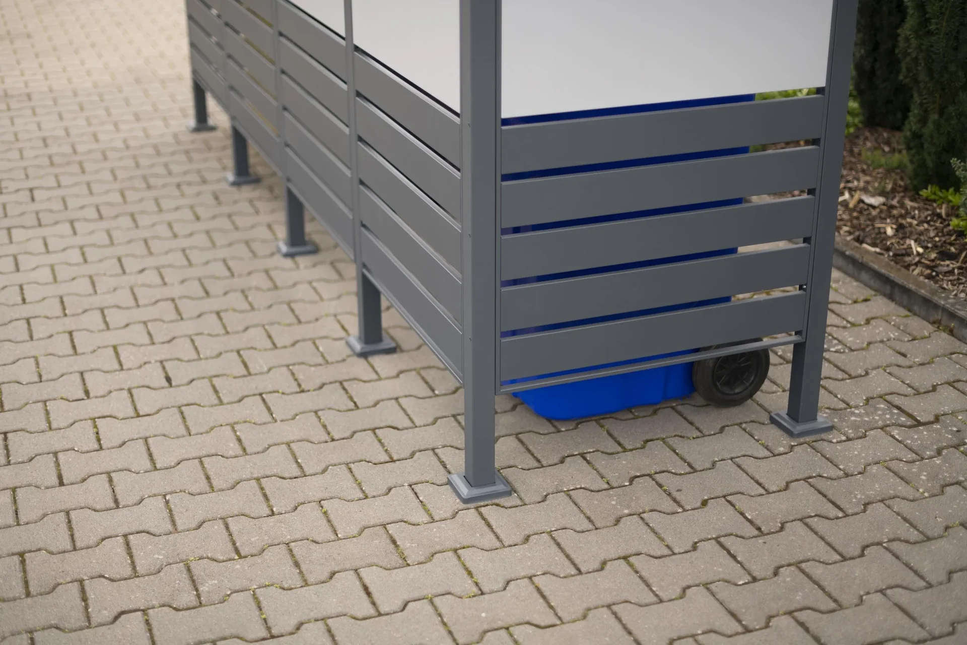 Mülltonnenverkleidung Planum 4er Box, 120 cm, antharzit - 8