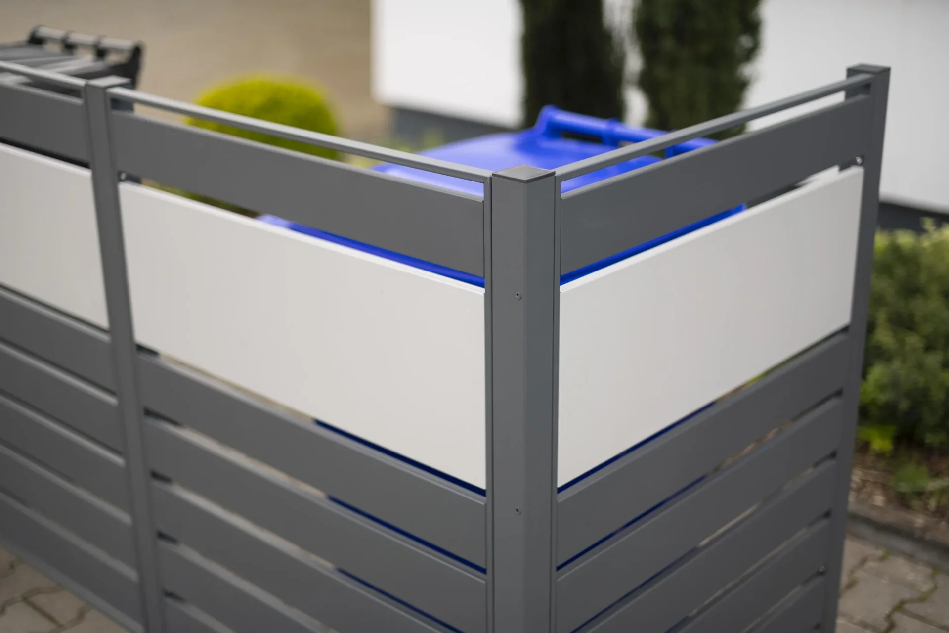 Mülltonnenverkleidung Planum 4er Box, 120 cm, antharzit - 9