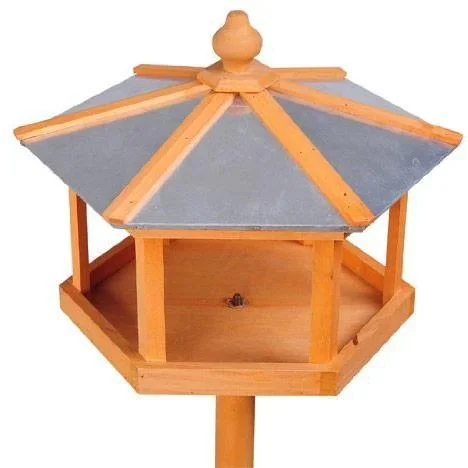 Vogelhaus Vogelvilla mit Ständer und Zinkdach 110x40x40 cm - 1