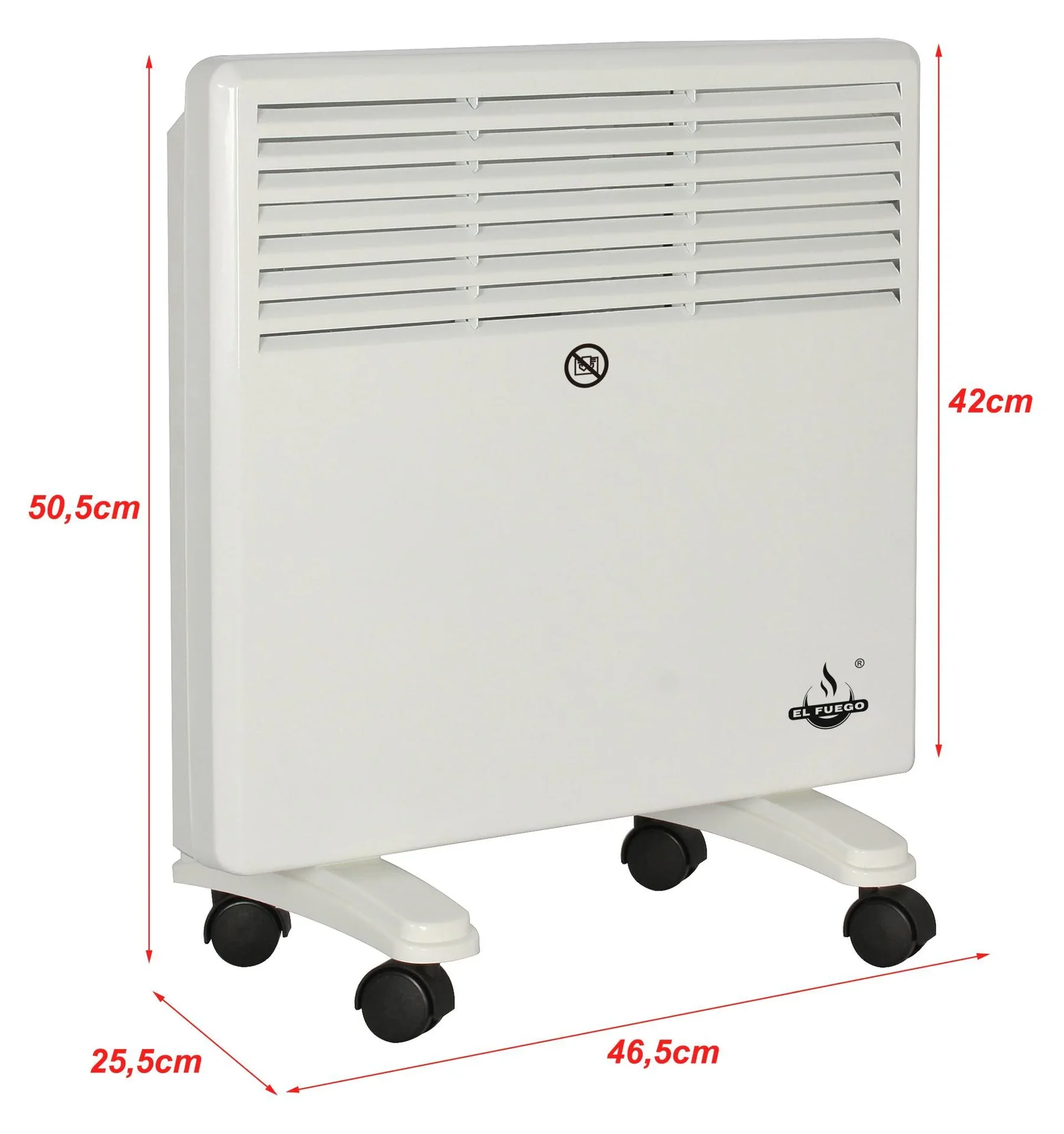 Mobiler Heizkonvektor, weiß, 1000 W - 5