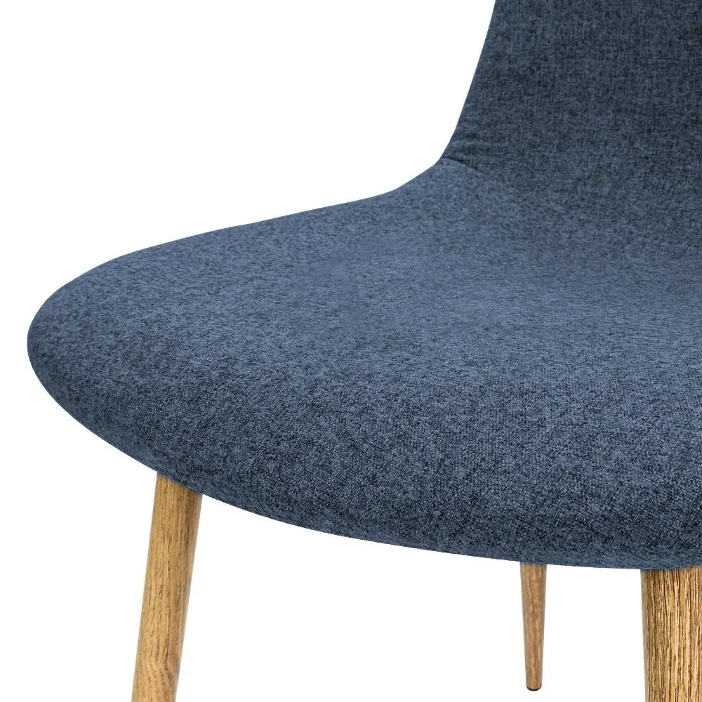 Design-Stuhl mit Stoffbezug dunkelblau 4 Stück - 2