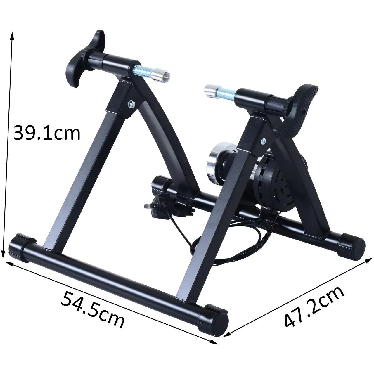 Rollentrainer Fahrrad mit Magnetbremse schwarz - 1