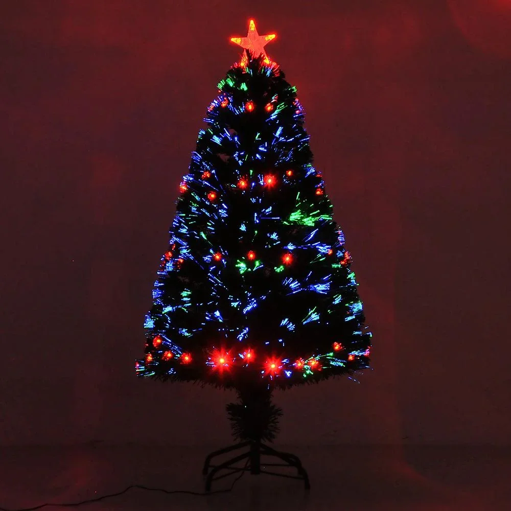 Weihnachtsbaum Tannenbaum 130 LEDs Stern Grün H120cm - 2