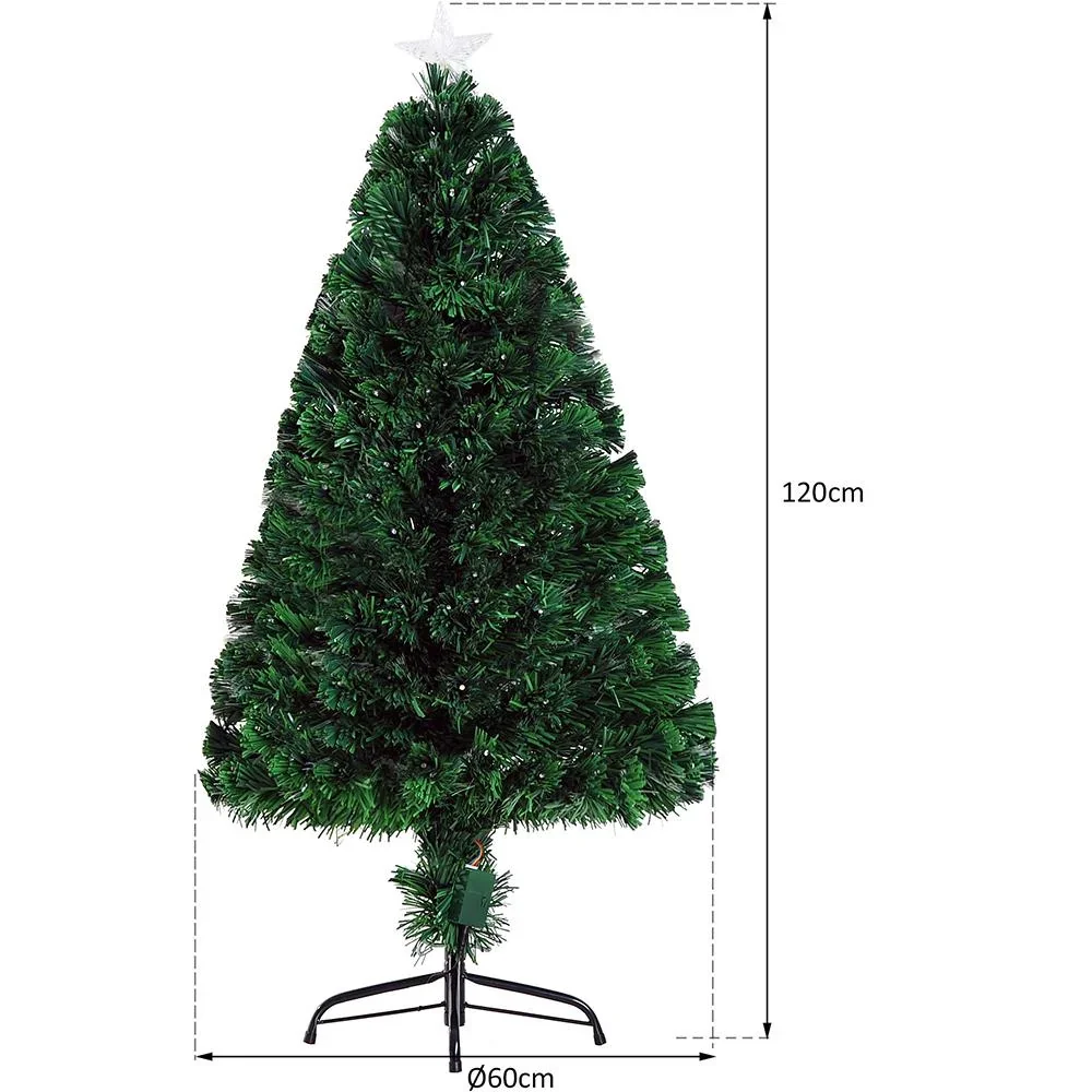 Weihnachtsbaum Tannenbaum 130 LEDs Stern Grün H120cm - 3