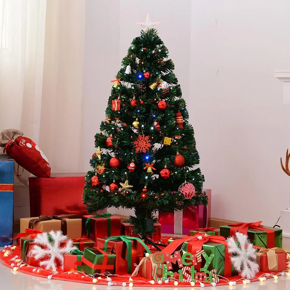 Weihnachtsbaum Tannenbaum 130 LEDs Stern Grün H120cm - 6