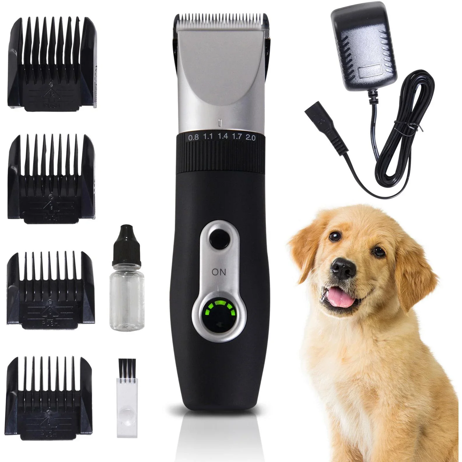 Hundeschermaschine Elektro Tierhaarschneider Geräuscharm LED-Anzeige - 6