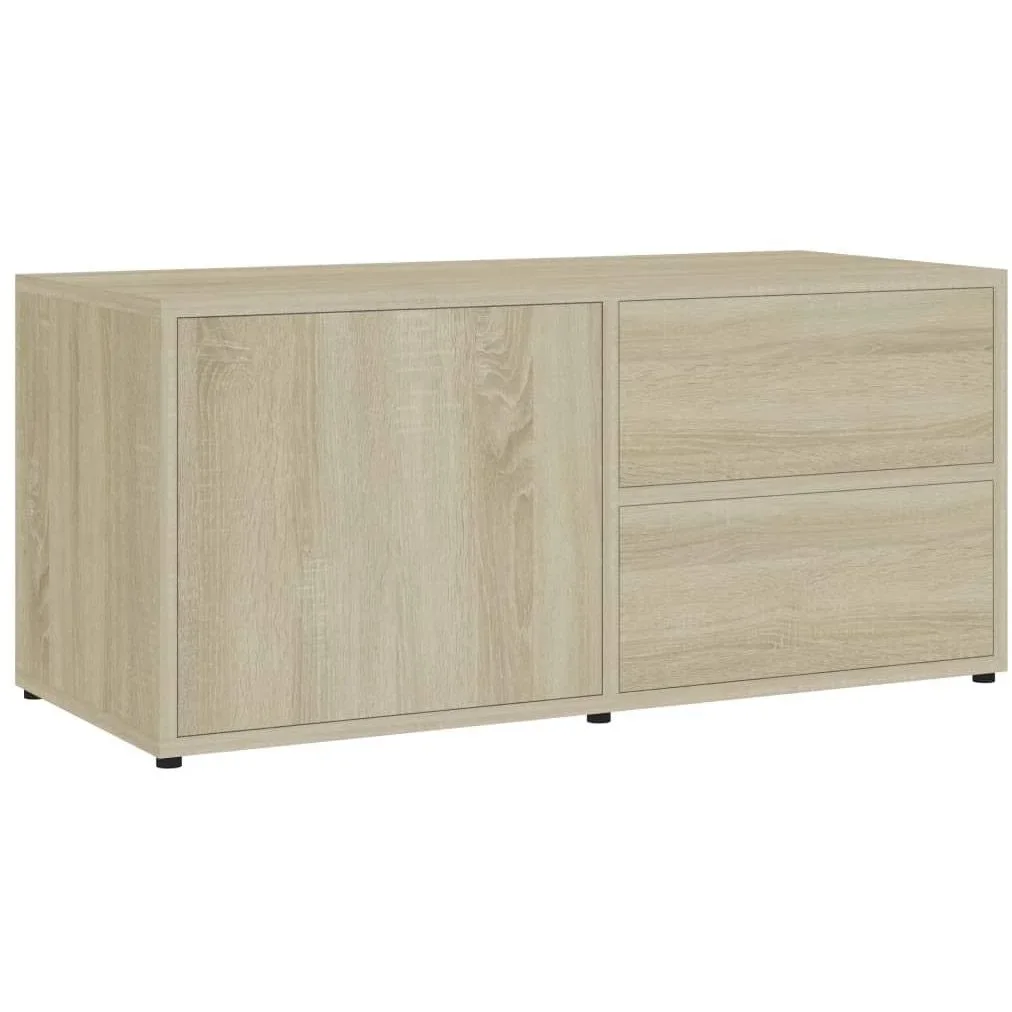 TV-Schrank 80x34x36 cm Spanplatte Sonoma Eiche - 1