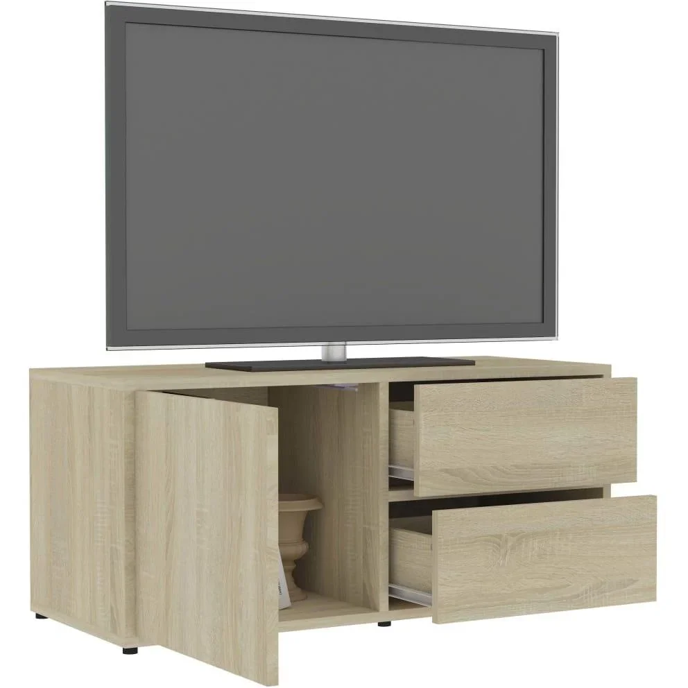 TV-Schrank 80x34x36 cm Spanplatte Sonoma Eiche - 3