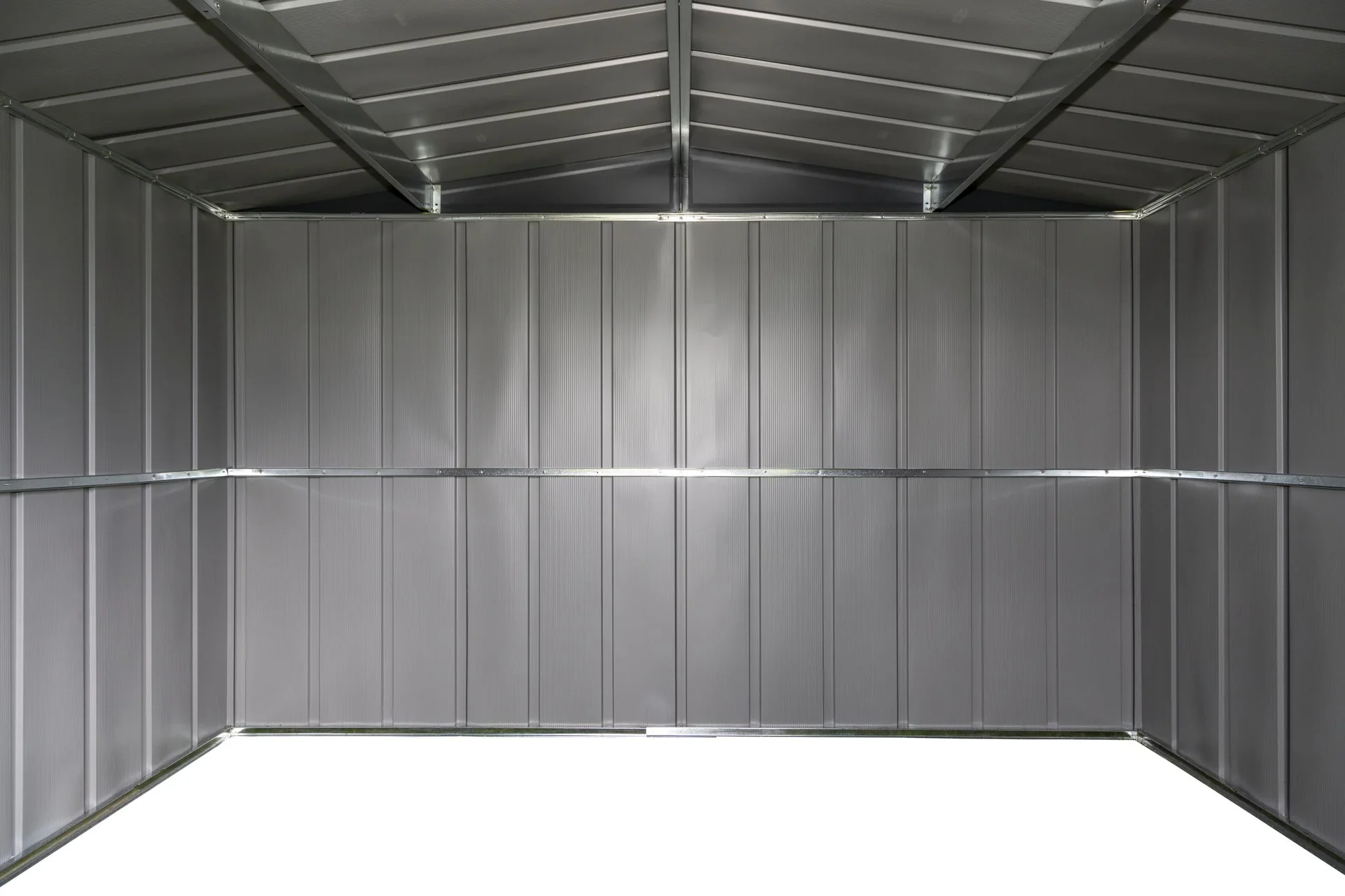 Metallgerätehaus, grau, 313x242x198 cm - 7