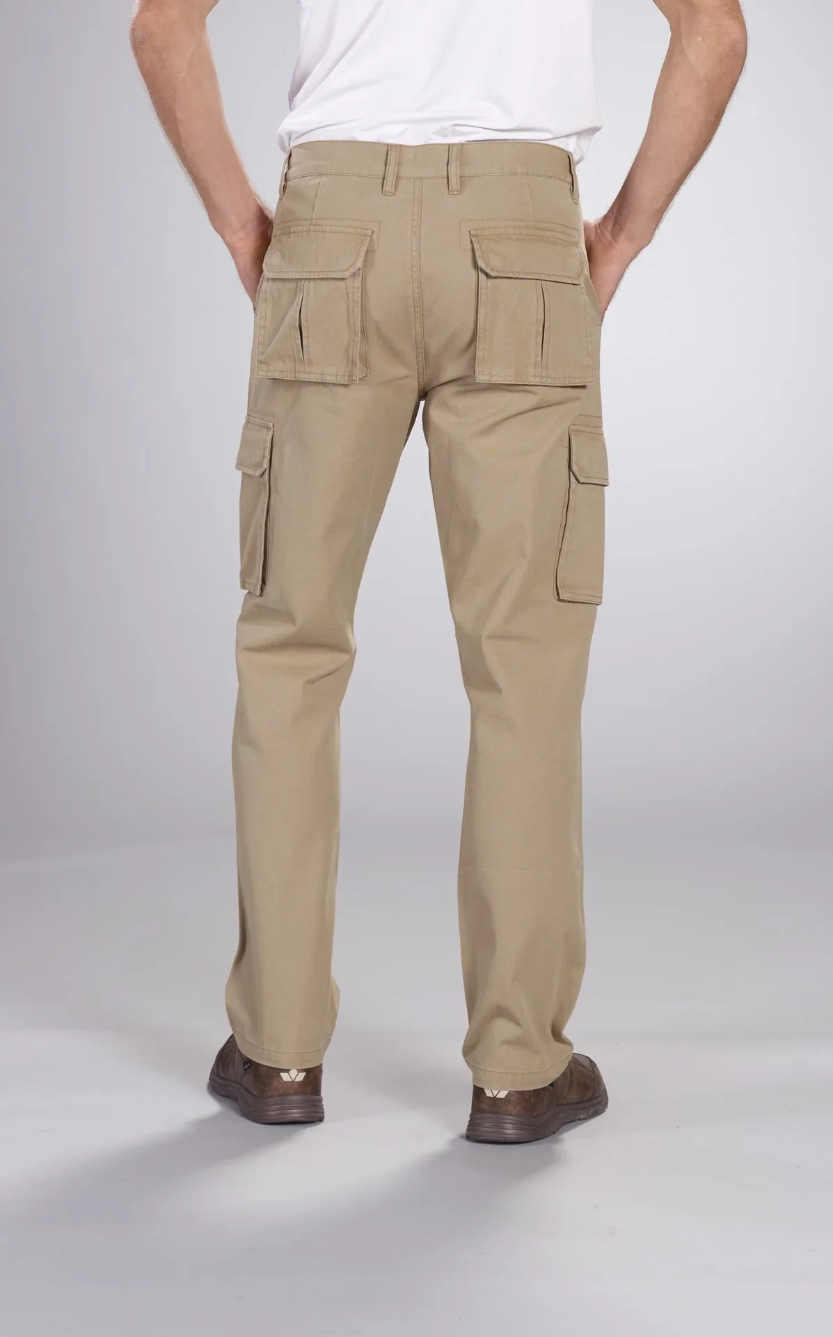Cargohose mit 2 aufgesetzten Beintaschen, Farbe beige, Gr.48 - 5