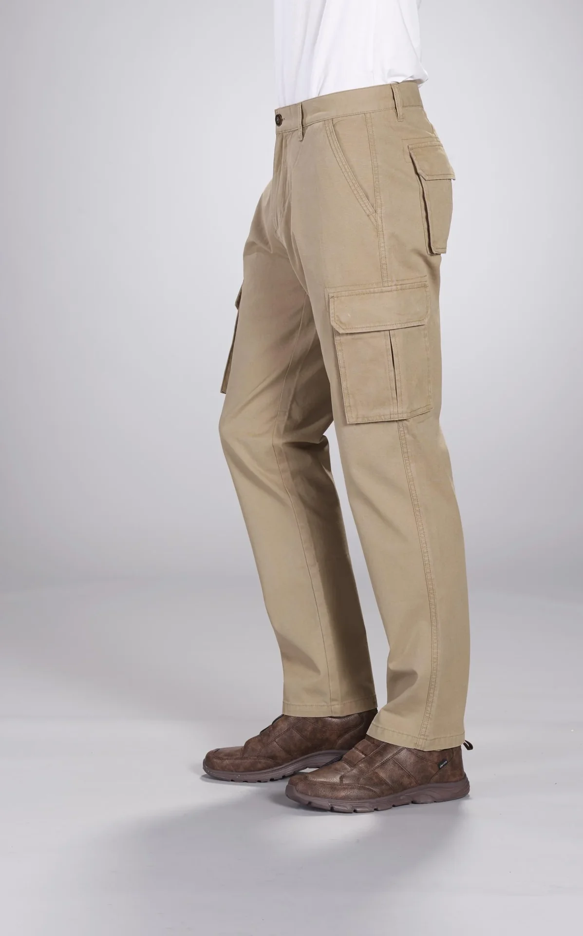 Cargohose mit 2 aufgesetzten Beintaschen, Farbe beige, Gr.48 - 7