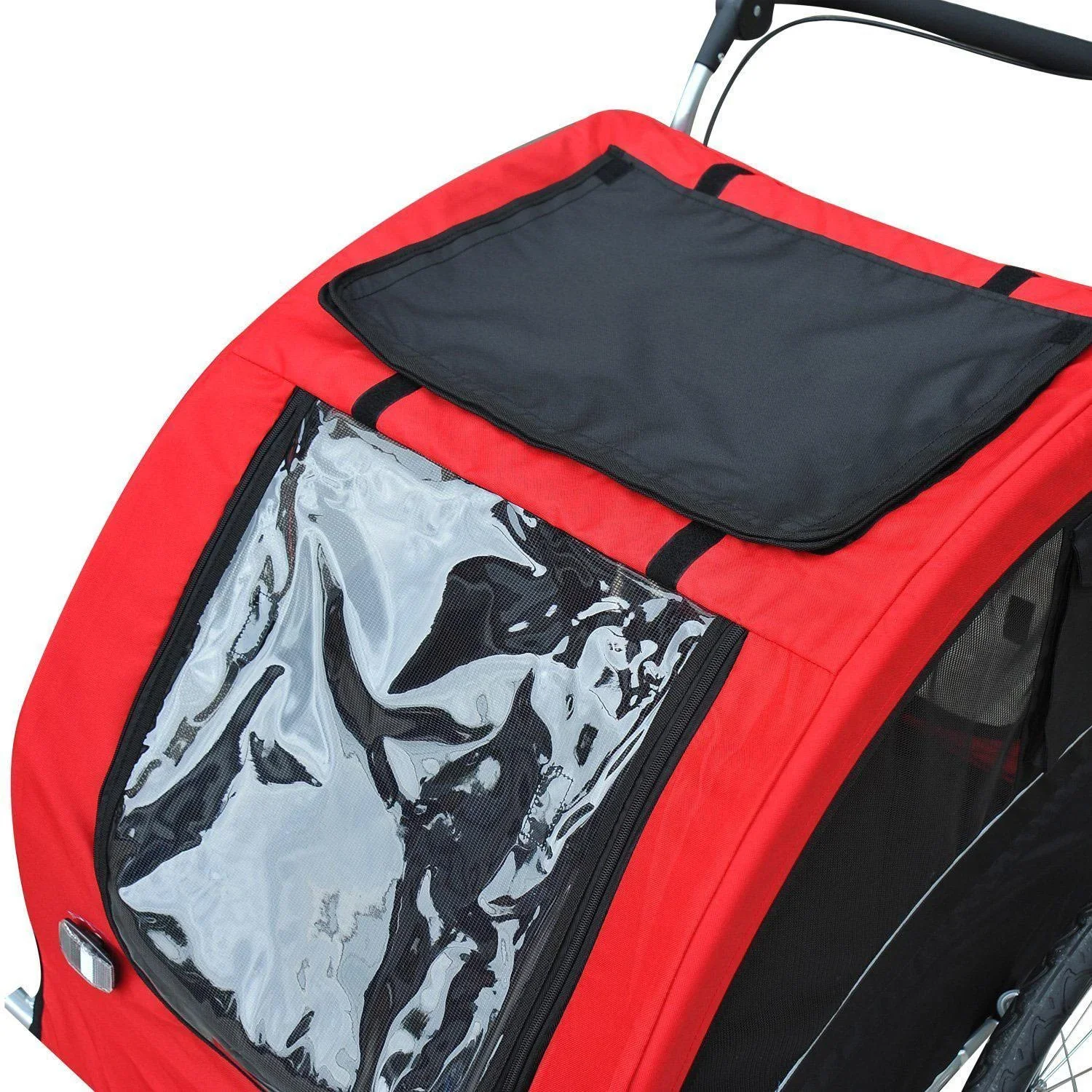 Hundeanhänger Fahrradanhänger Jogger rot-schwarz - 2