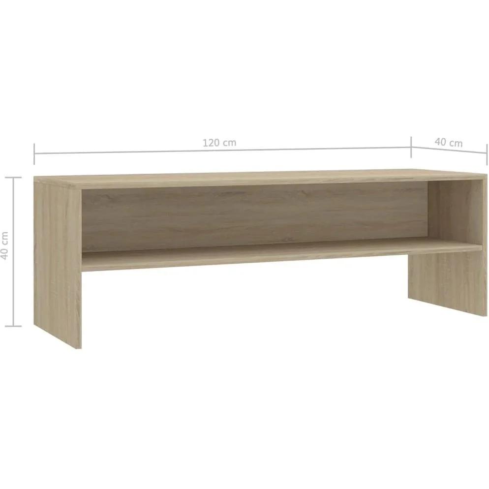 TV-Schrank 120x40x40 cm weiß und Sonoma-Eiche - 4