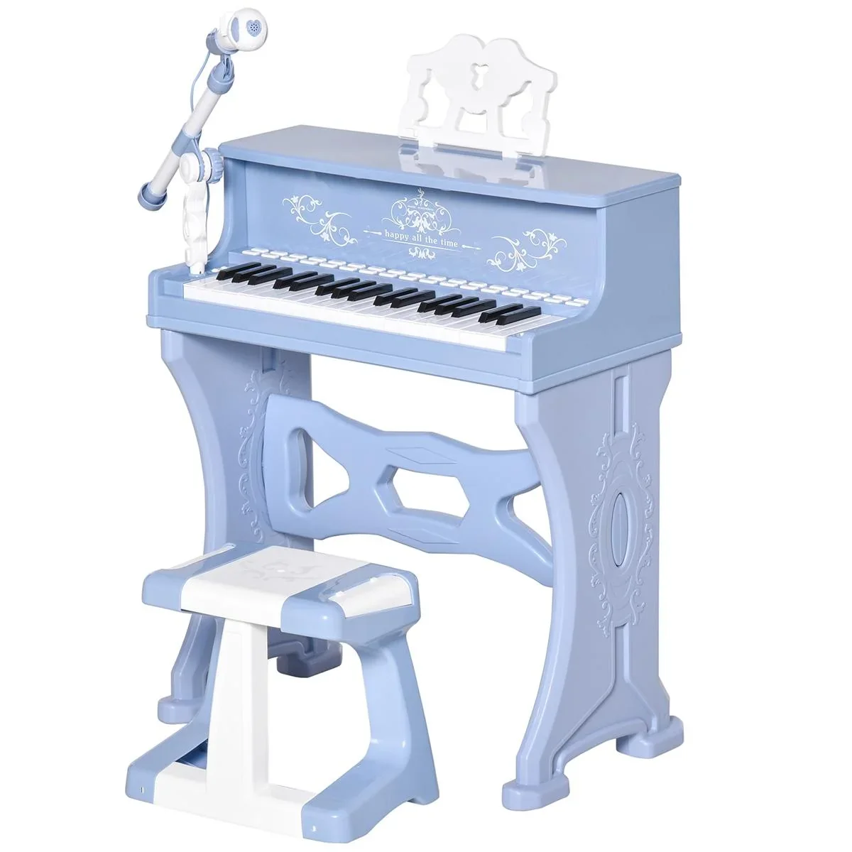 Kinder Klavier 37 Tasten Mini-Klavier Piano Keyboard mit Hocker und 22 Demo-Songs zum Abspielen aus ABS Musikinstrument - 1