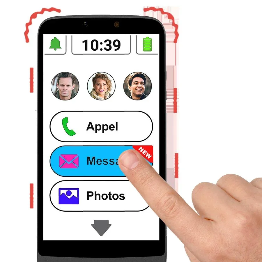 Senioren Outdoor Smartphone M510-M + GRATIS Magnet-Ladekabel - 3