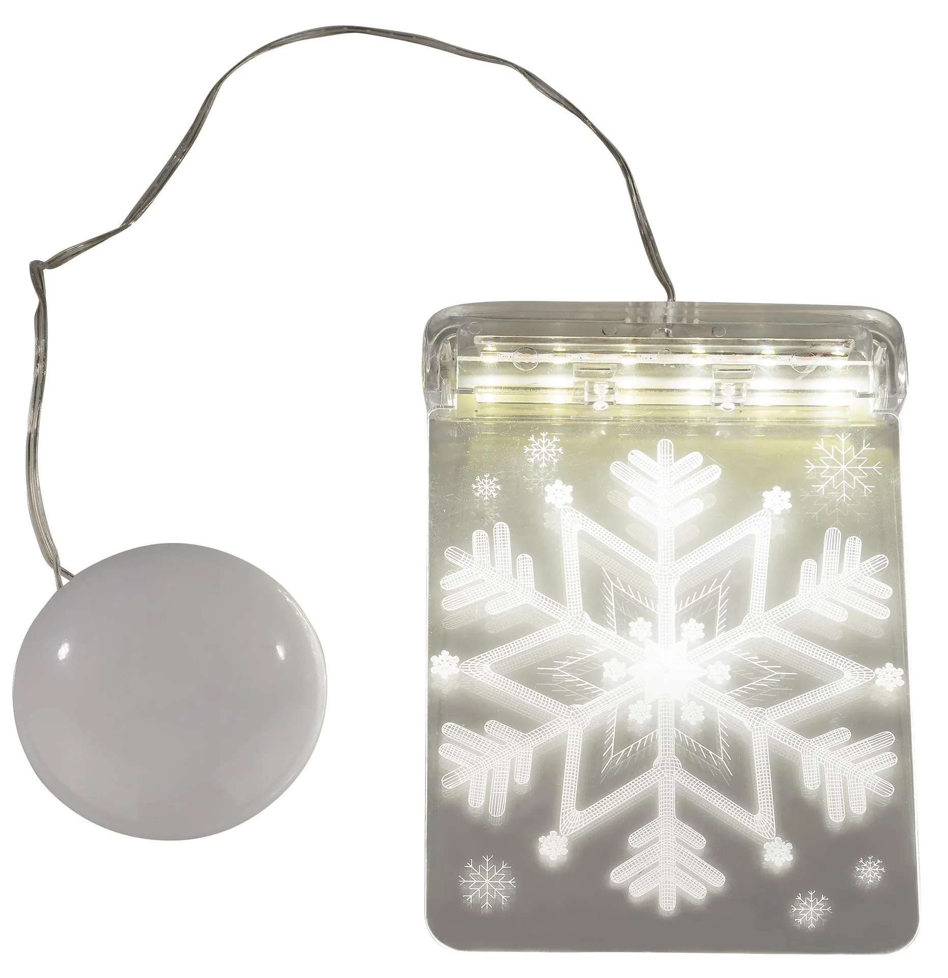 LED Fensterbild Schneeflocke mit Saugnapf - 2