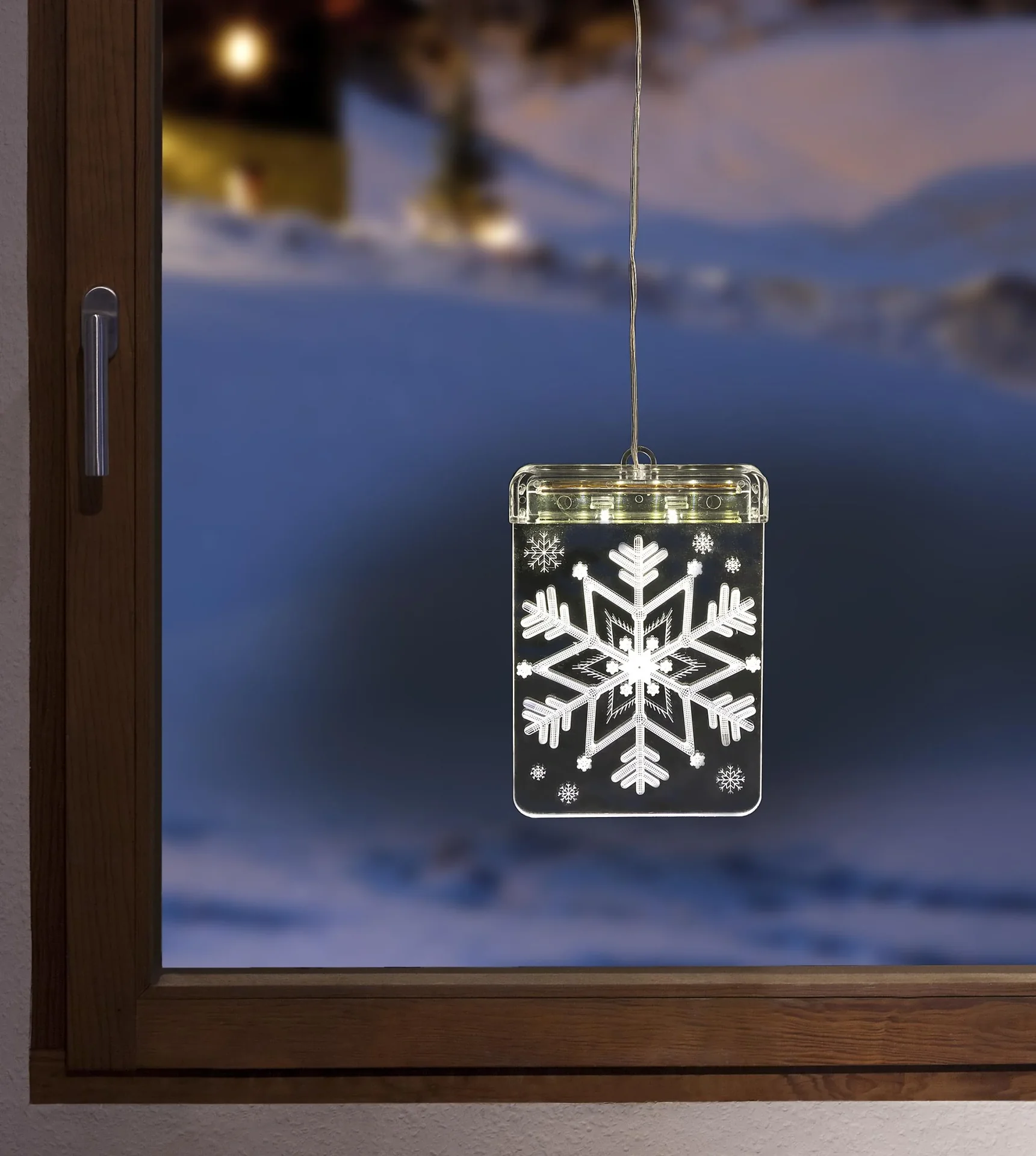 LED Fensterbild Schneeflocke mit Saugnapf - 3