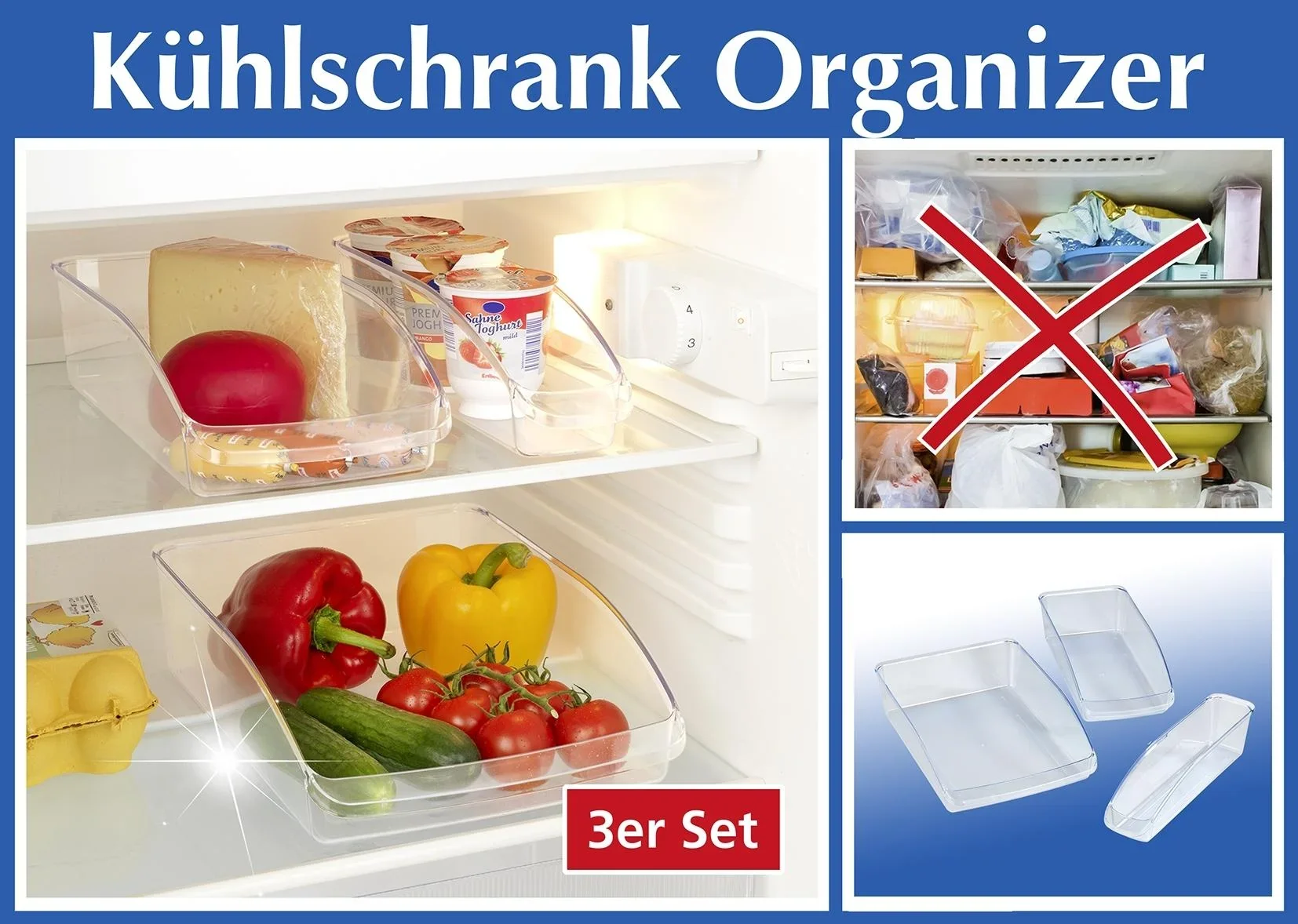 Kühlschrank-Organizer-Set, 3-teilig - 2