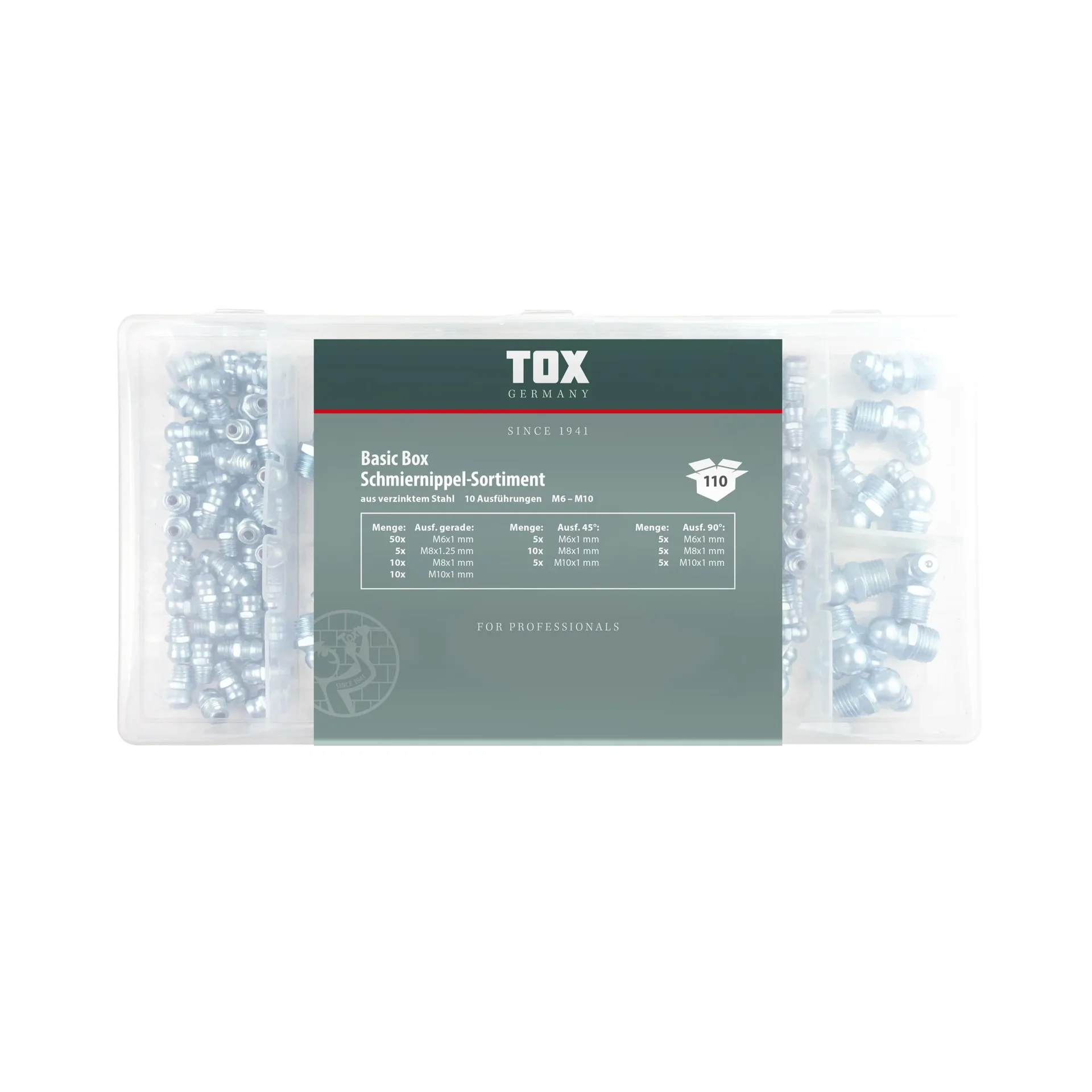 Schmiernippel - Sortiment Basic Box 110-teilig - 1