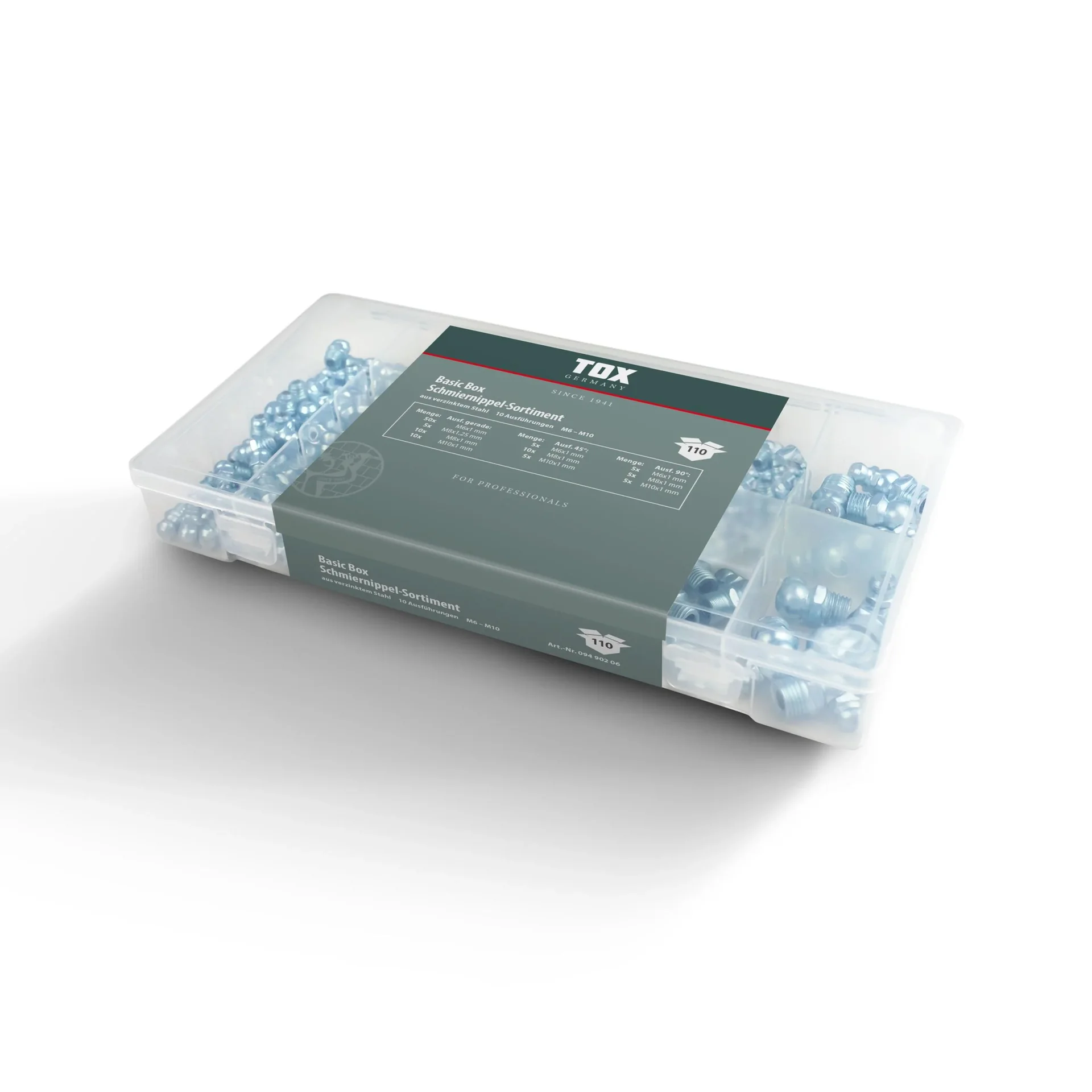 Schmiernippel - Sortiment Basic Box 110-teilig - 2