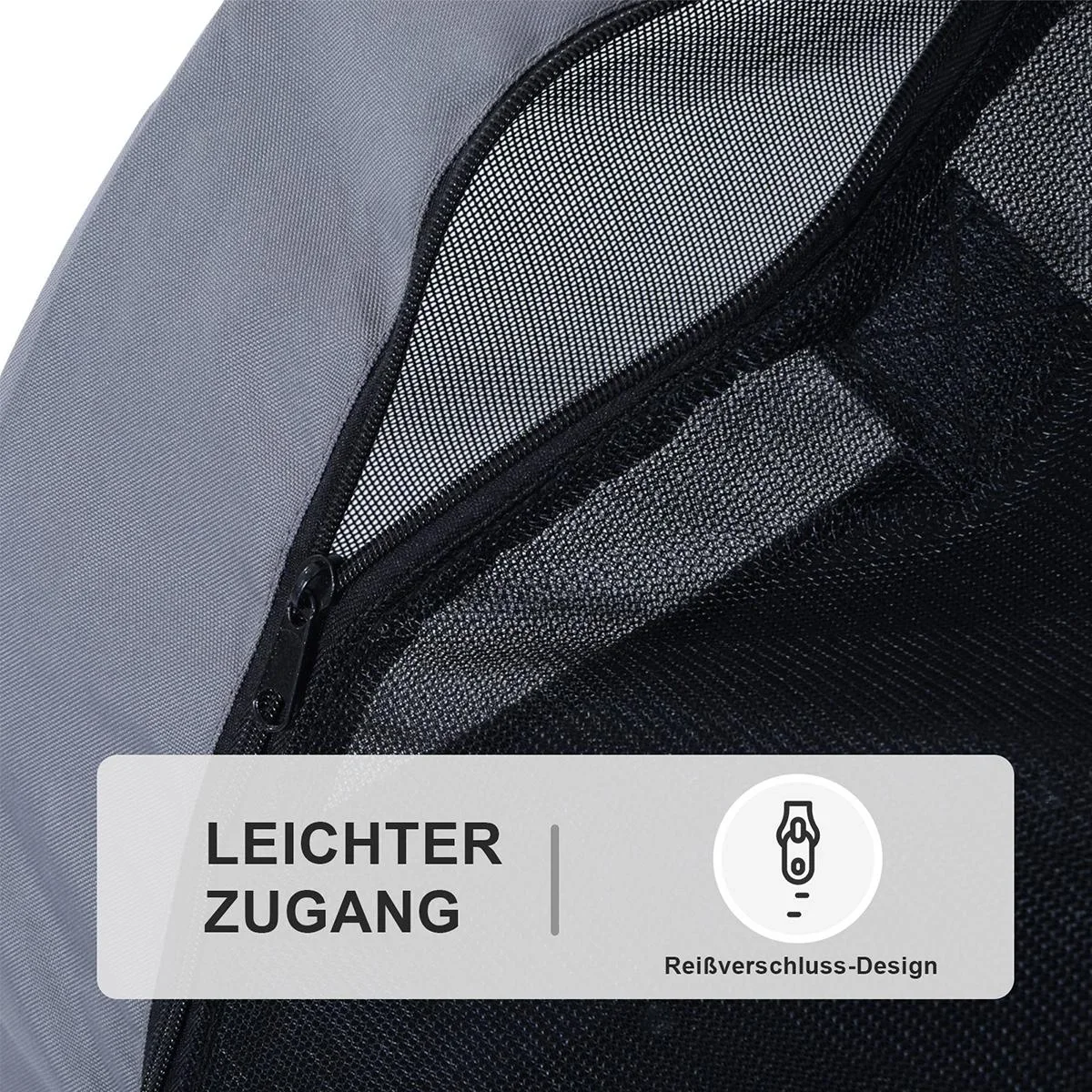 Fahrradanhänger für Hunde grau - 0