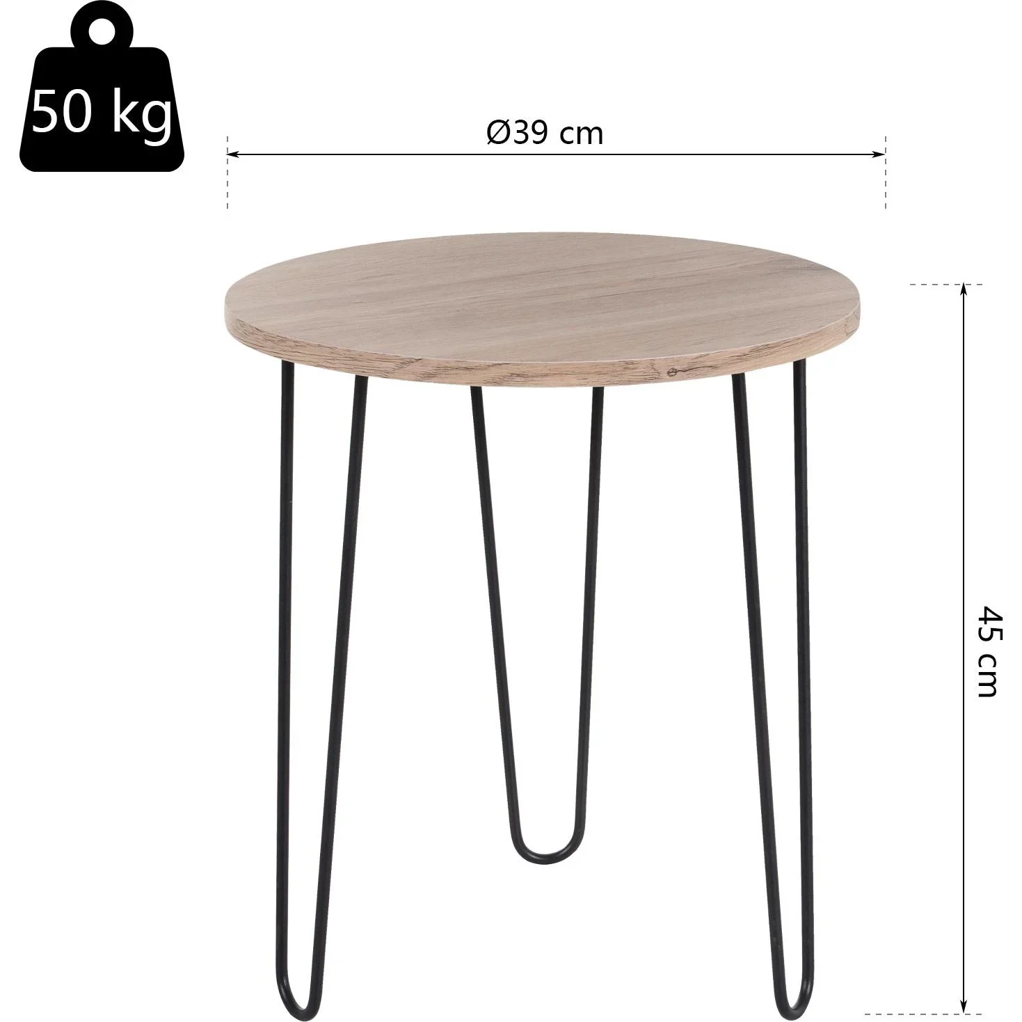 Runder Beistelltisch - 1