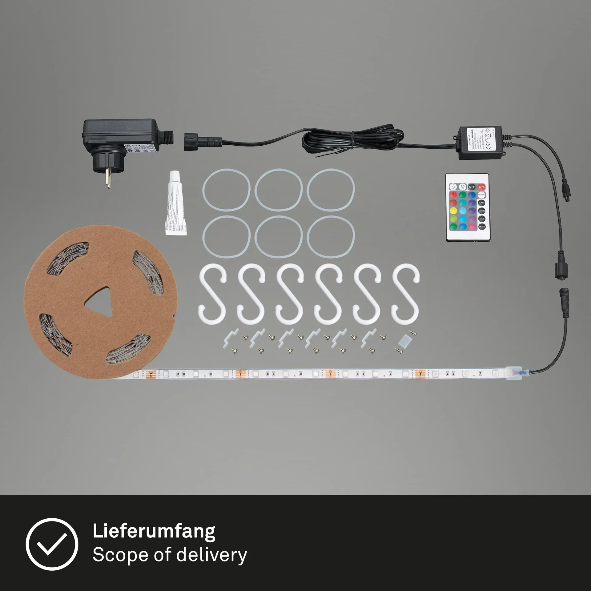 RGB-LED Flexband für den Außenbereich,IP44, 3 m, 90 RGB-LEDs, Fernbedienung - 8