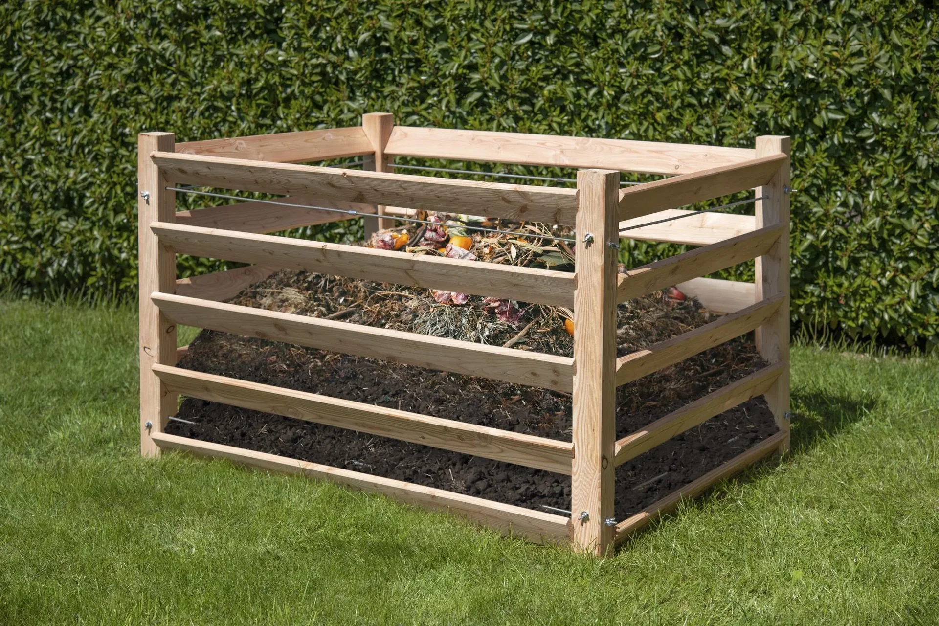 Komposter Lärchenholz, 130 x 100 x 80 cm - 2