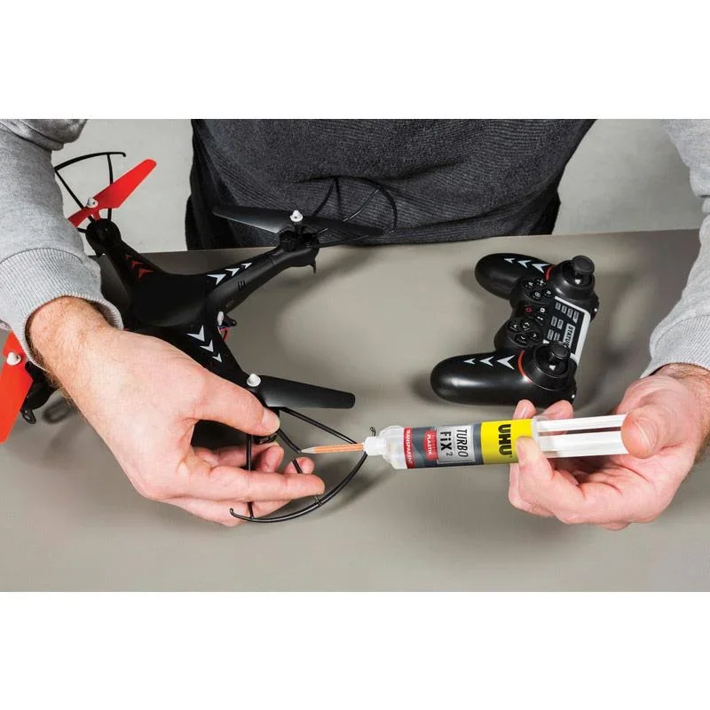 Uhu Turbo Fix² Flüssigkunststoff 2-Komponenten-Klebstoff 10g - 0