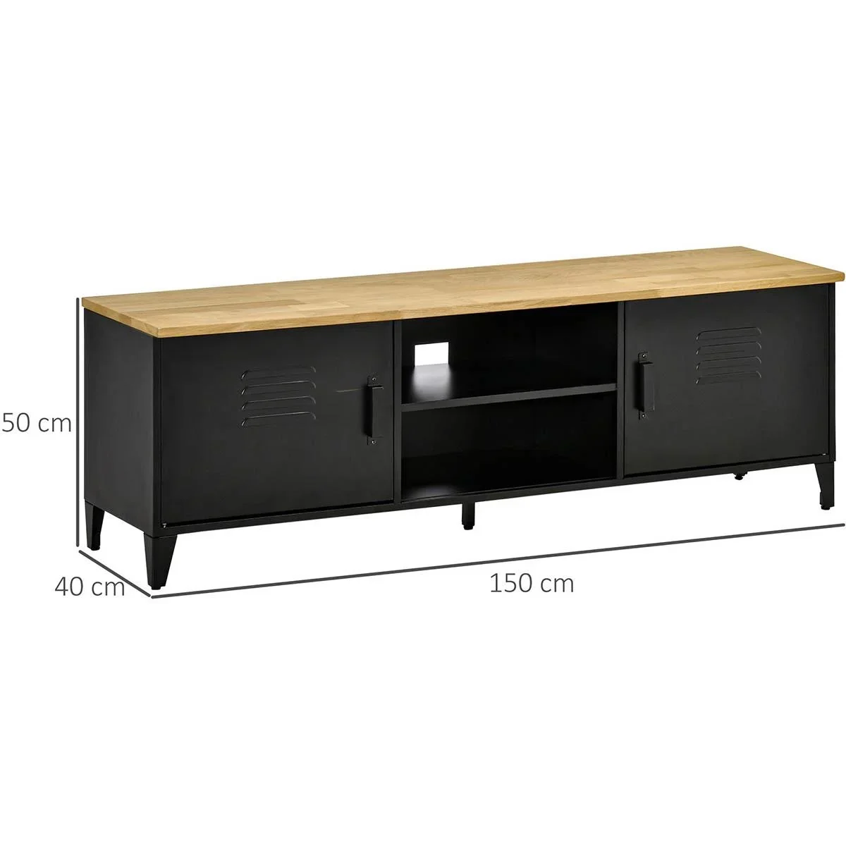 TV Schrank Fernsehschrank Fernsehtisch TV Lowboard Kommode für Fernseher kleiner als 55" mit 2 Türen Regal Wohnzimmer Sc - 0