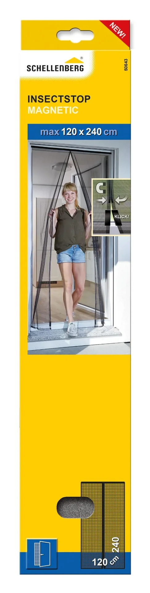 Insektenschutz-Magnetvorhang, 120 x 240 cm, Farbe anthrazit - 2
