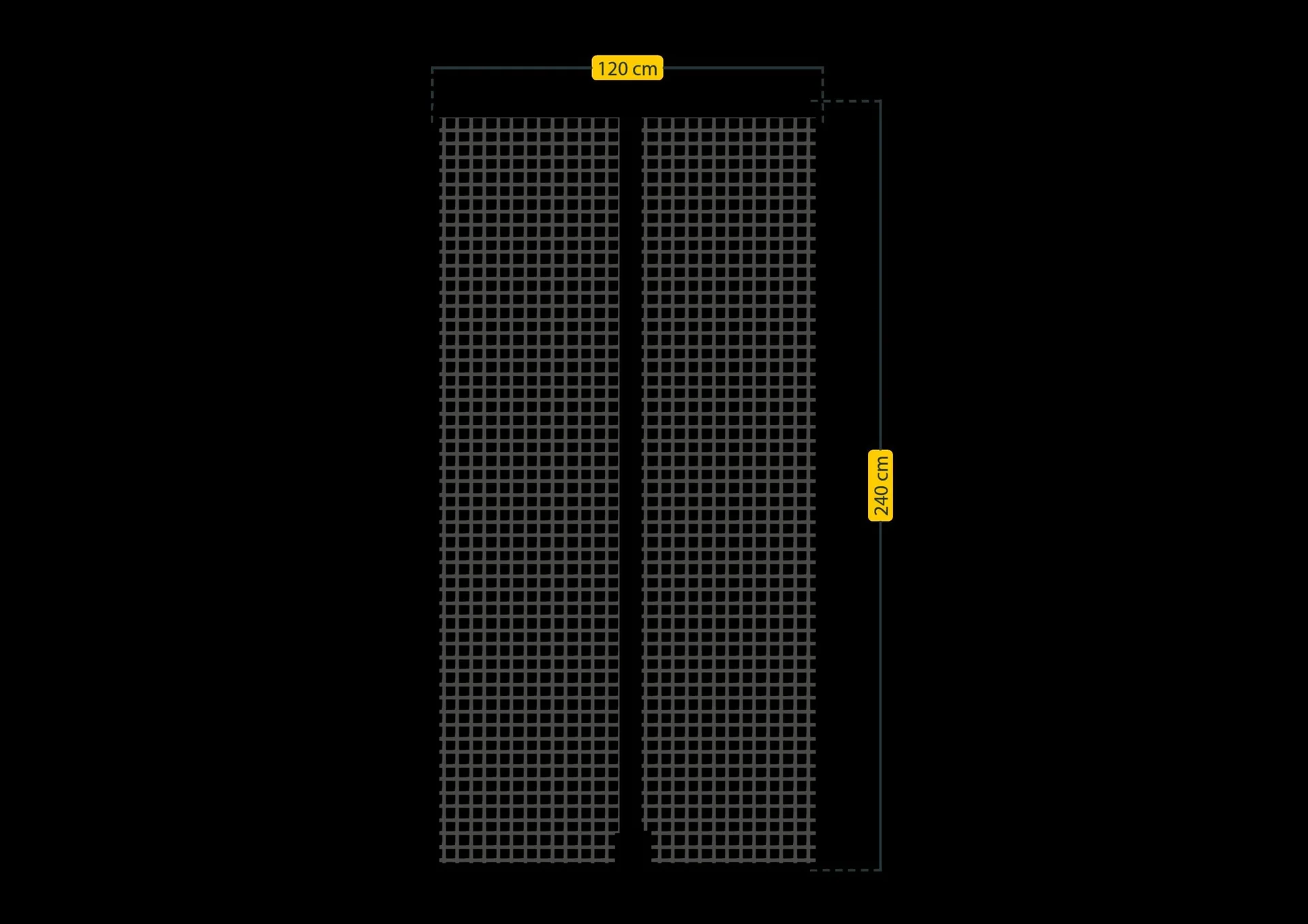 Insektenschutz-Magnetvorhang, 120 x 240 cm, Farbe anthrazit - 3
