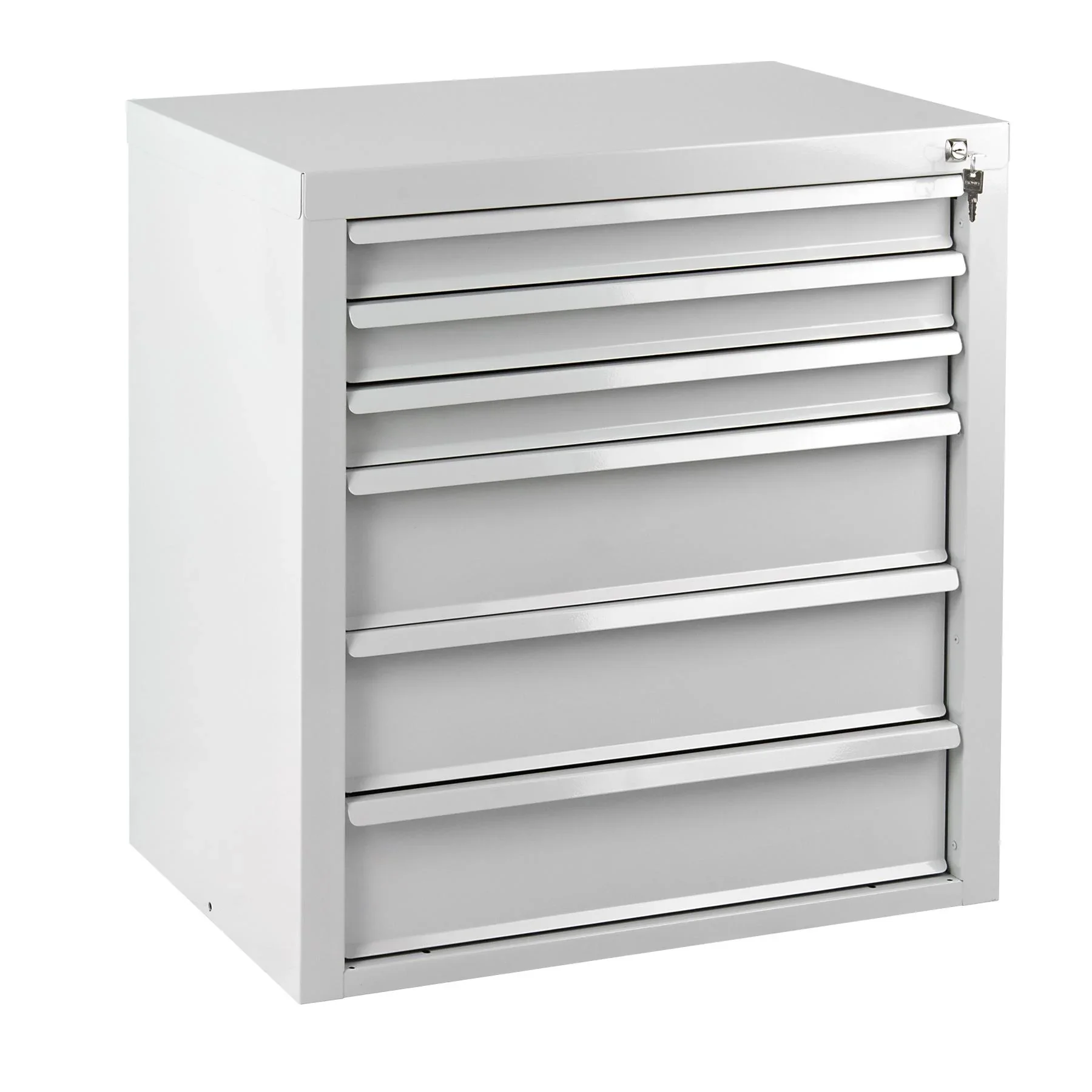 Schubladenschrank / Werkzeugschrank mammut, 6 Schubladen, RAL 7035 - 0