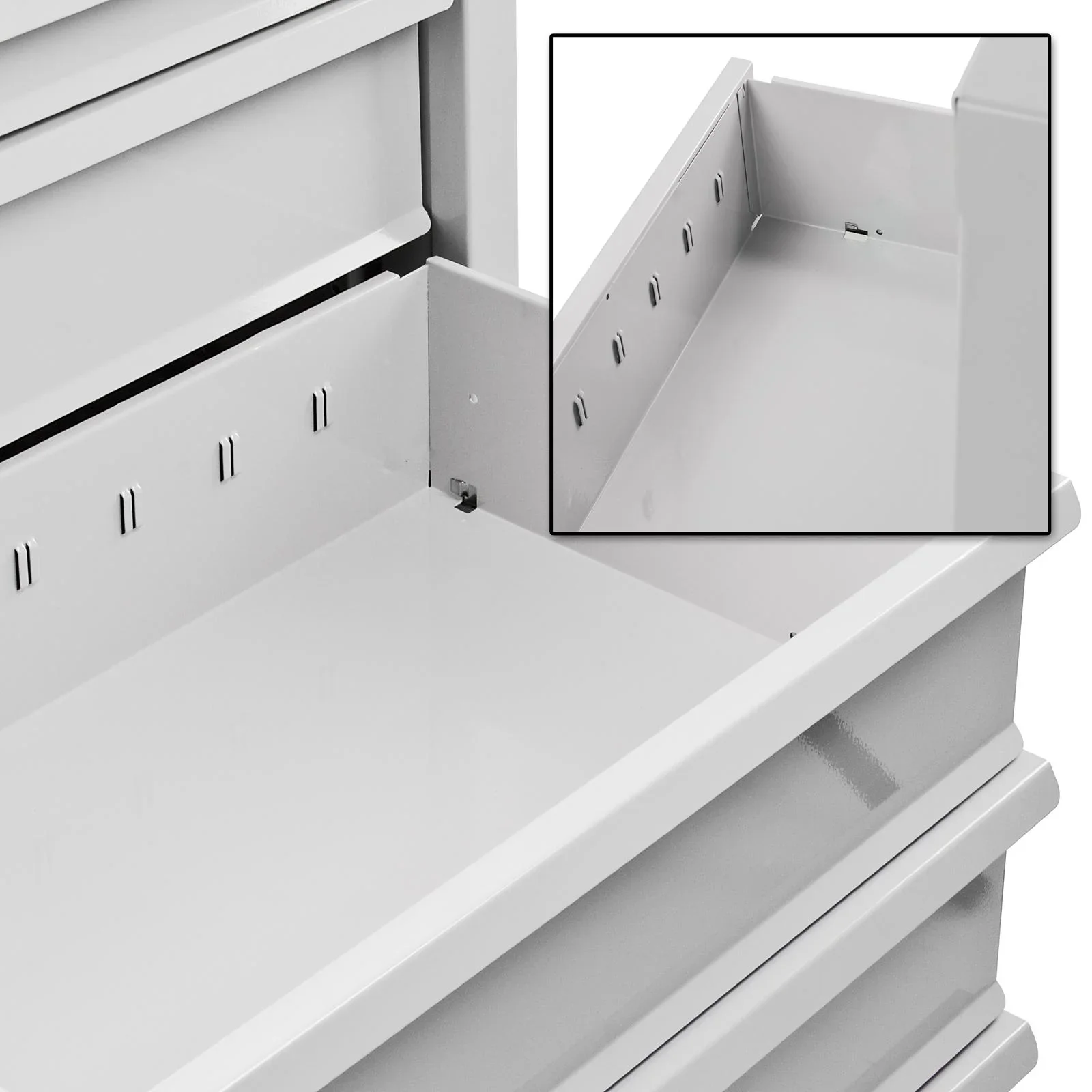Schubladenschrank / Werkzeugschrank mammut, 6 Schubladen, RAL 7035 - 2