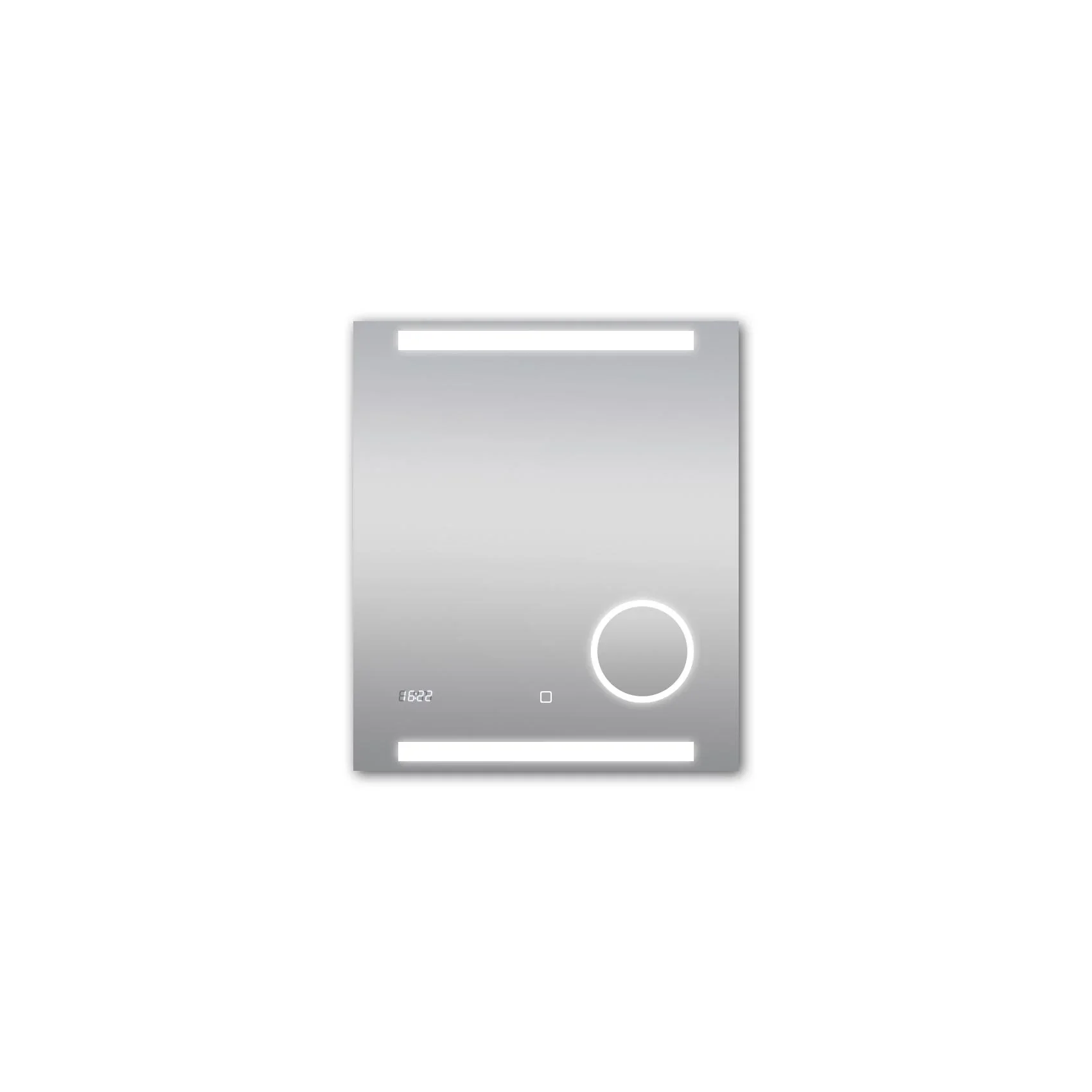 Badezimmerspiegel mit Beleuchtung, "King" - 60 x 70 cm - Lichtfarbe neutralweiß - Beleuchteter Kosmetikspiegel - 5