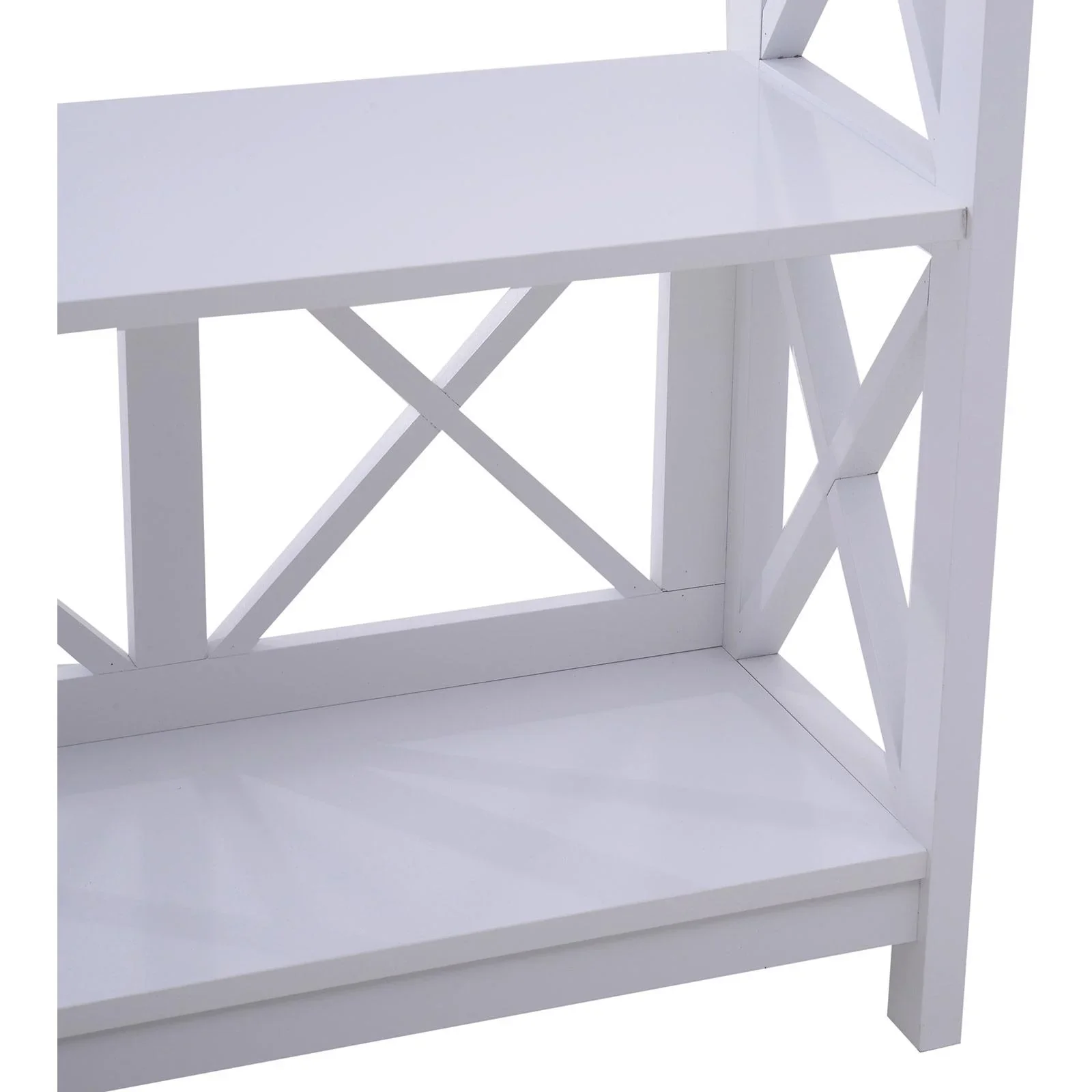 Standregal Bücherregal Dekoregal 4 Fächer offen MDF Weiß 70 x 30 x 145,3 cm - 1