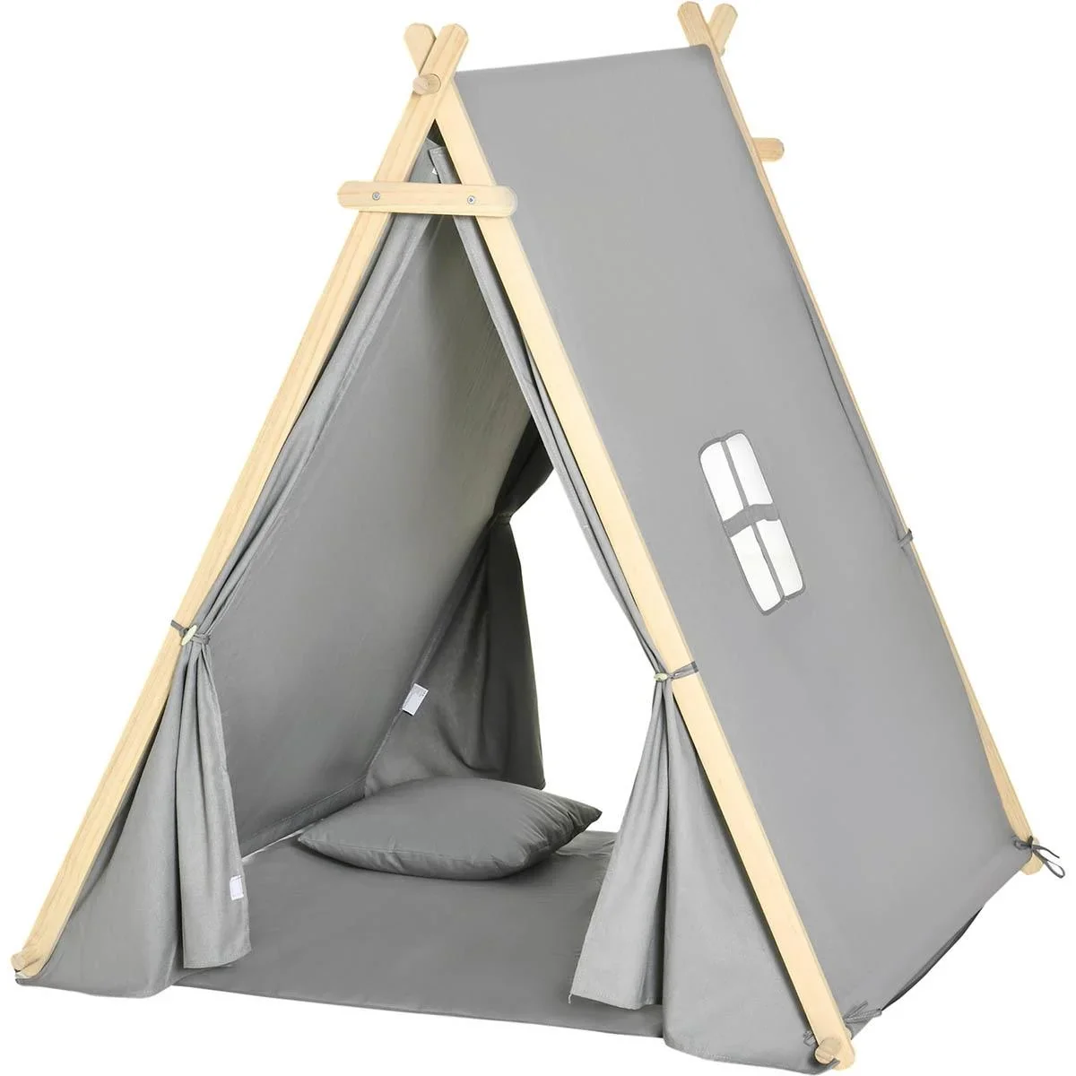 Tipi-Zelt für Kinder 130 cm x 111 cm x 136 cm - 0