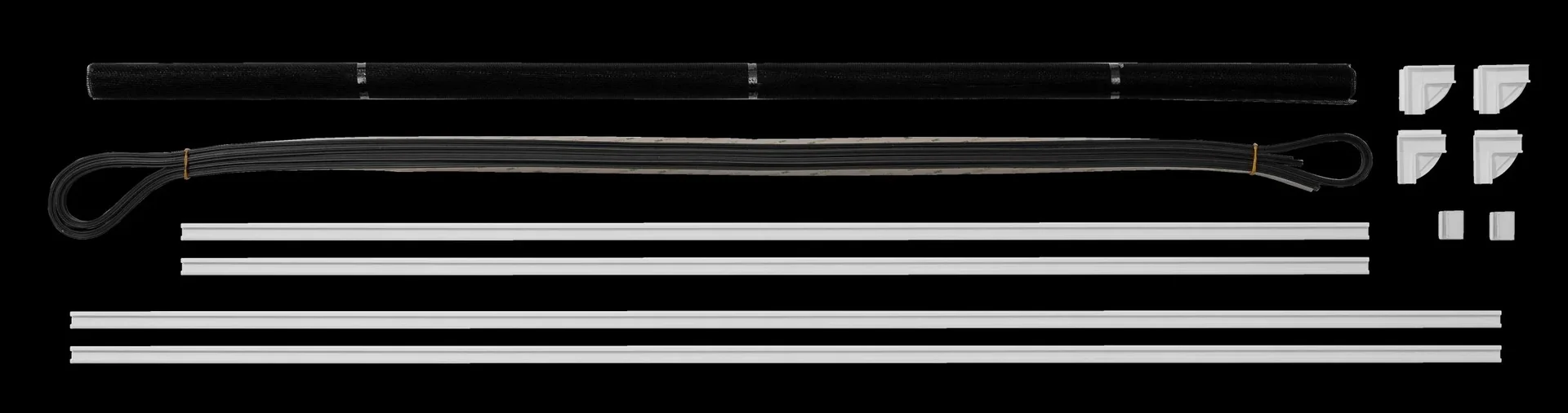 Fliegengitter-Magnetrahmen mit Fiberglasgewebe, Farbe weiß, 120 x 120 cm - 6