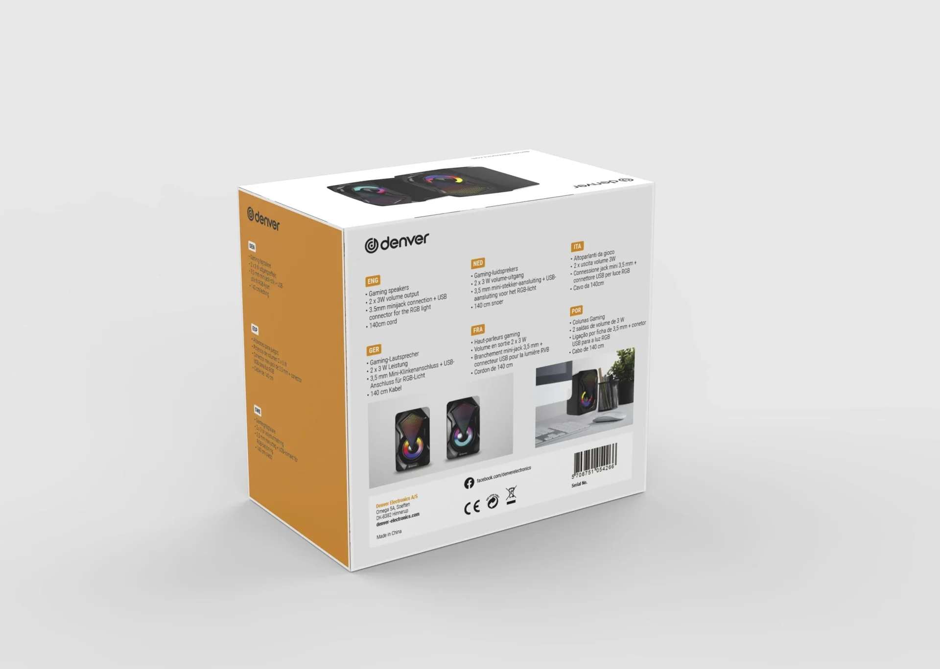 2.0 Gaming Lautsprecher mit RGB Licht und USB Stromversorgung - 3